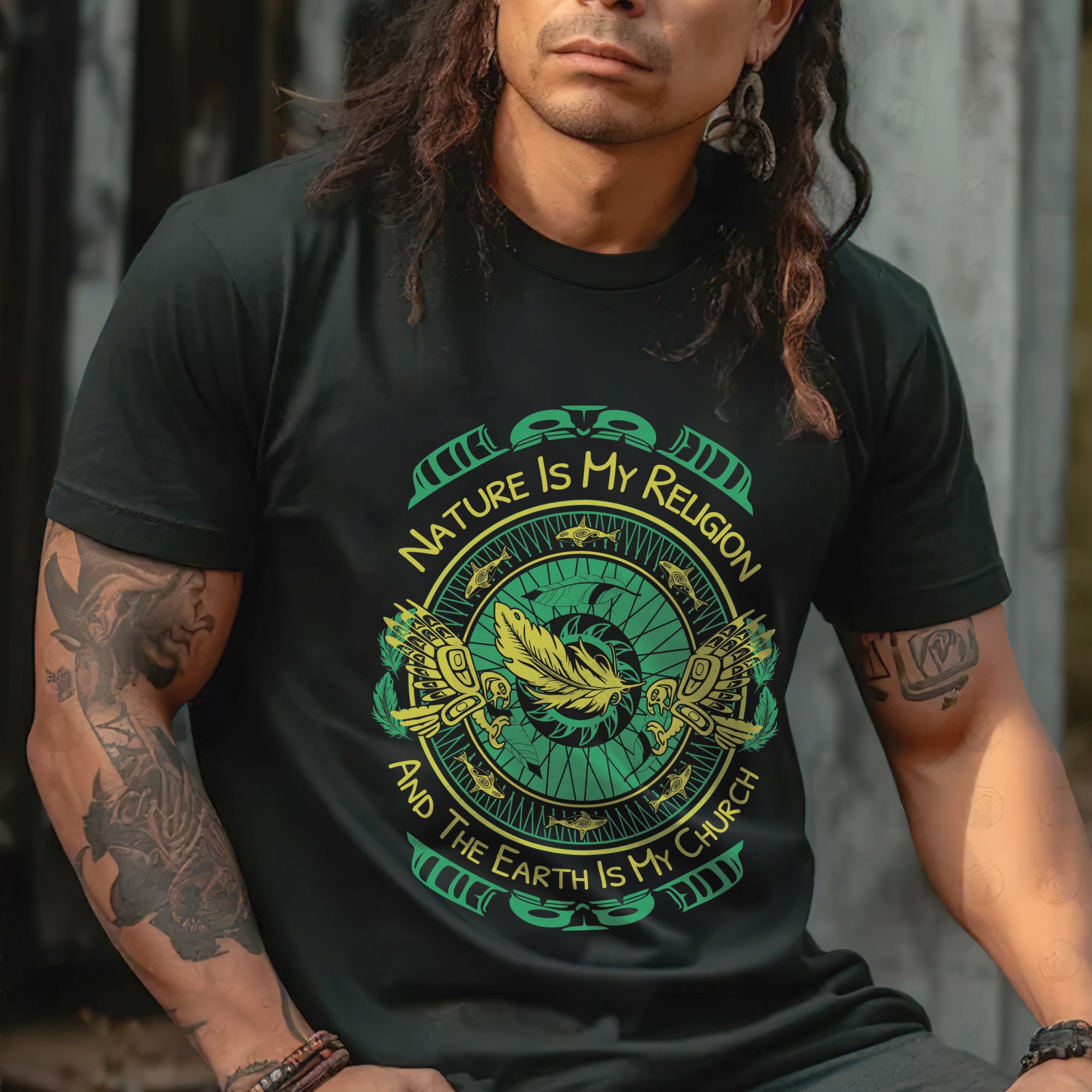 Nature Is My Religion And The Earth Is My Church Unisex T-Shirt/T-Shirt V-Neck/Hoodie/Sweatshirt - N65