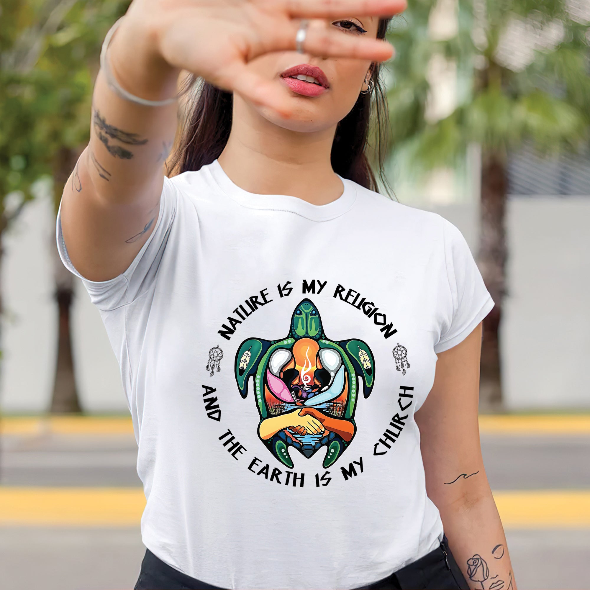 Nature Is My Religion And The Earth Is My Church Unisex T-Shirt/T-Shirt V-Neck/Hoodie/Sweatshirt - N36