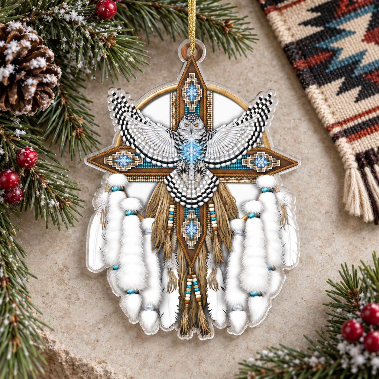 Owl  Native American - Unique Gift Decor Flat Acrylic