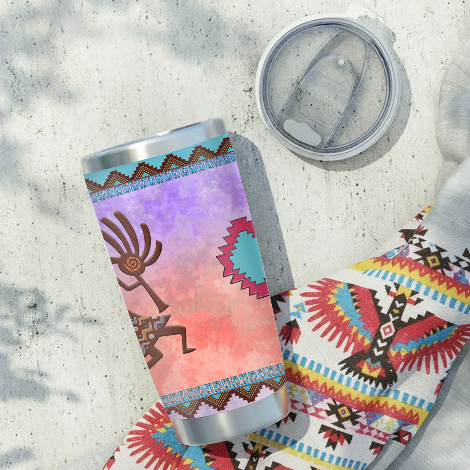 Kokopelli Dance Tumbler Stainless Steel Drinking Cup