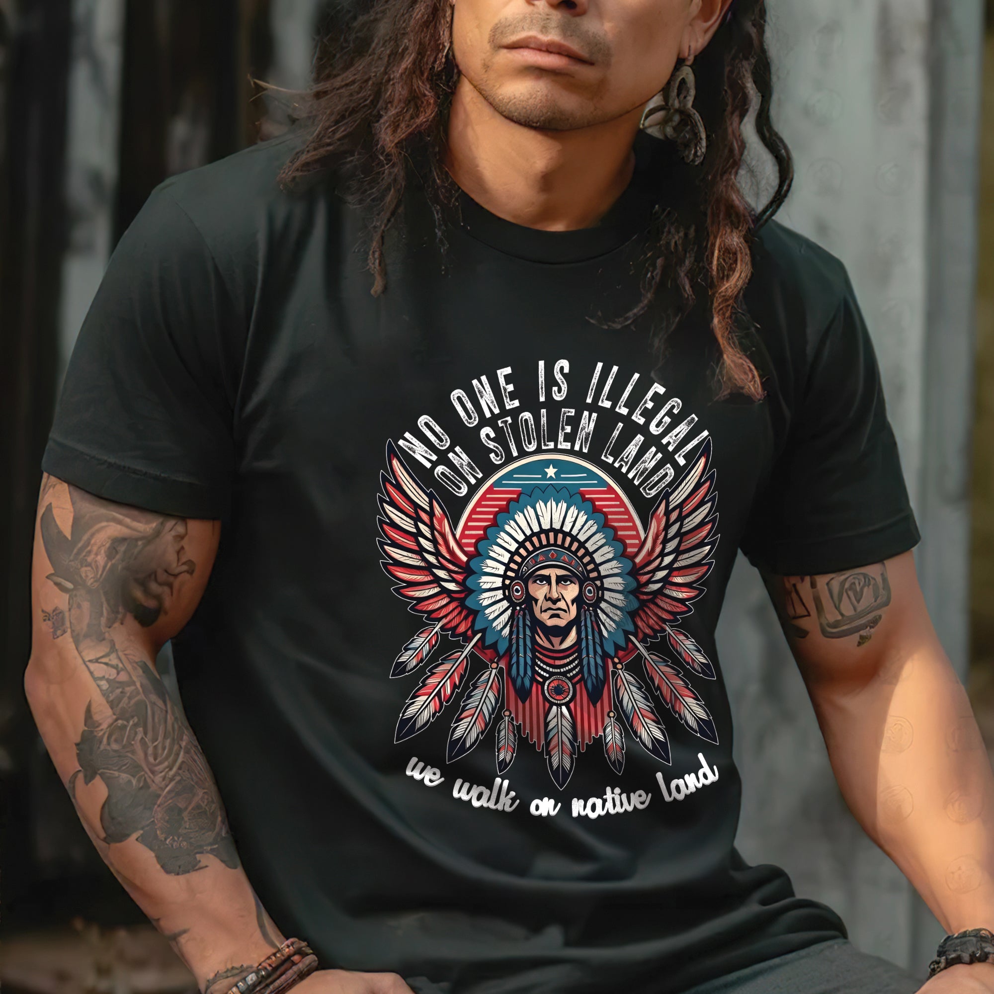 No One Is Illegal On Stolen Land - Unisex T-Shirt/T-Shirt V-Neck/Hoodie/Sweatshirt N51