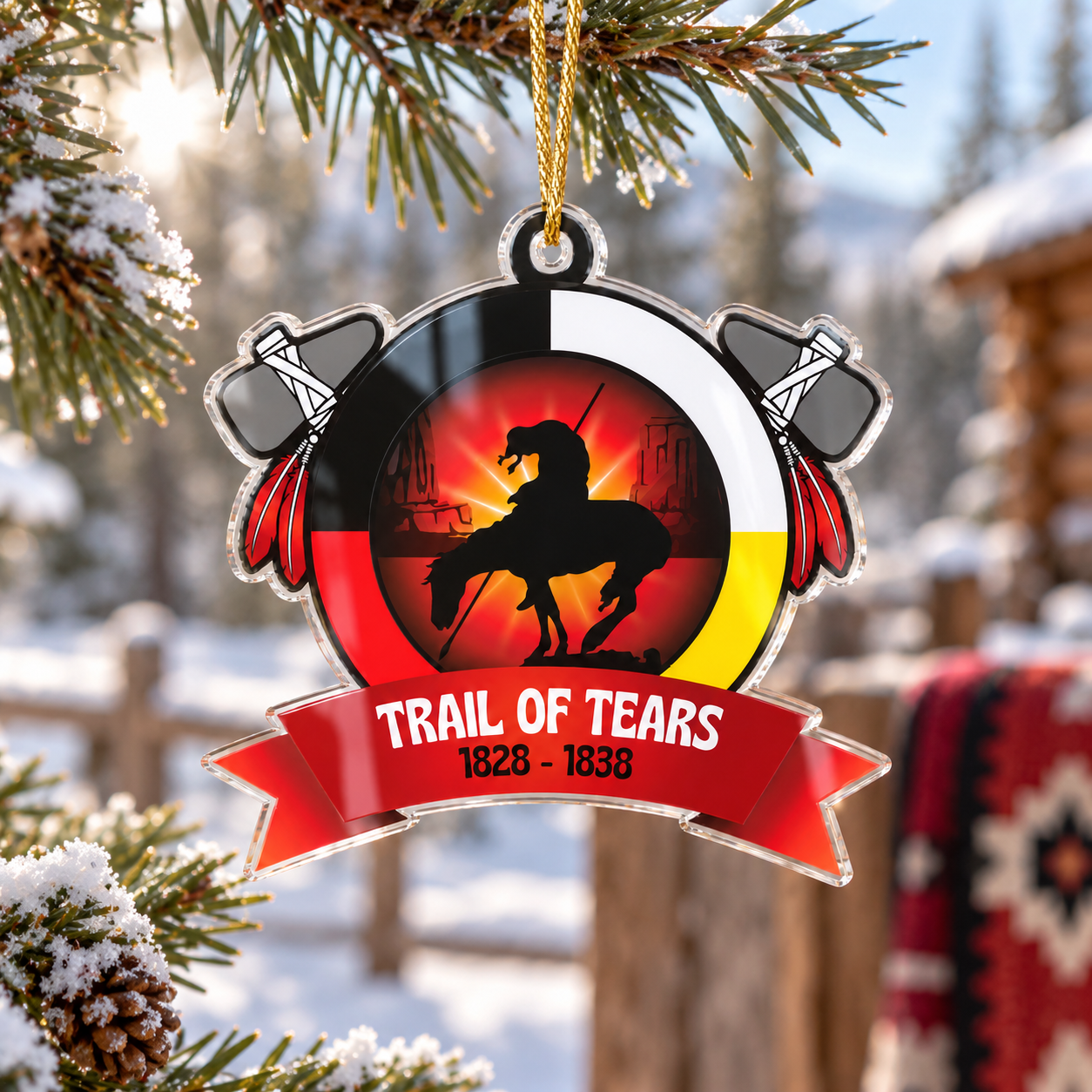 Trail of Tears Memorial Ornament 1828–1838 Unique Gift Decor Flat Acrylic