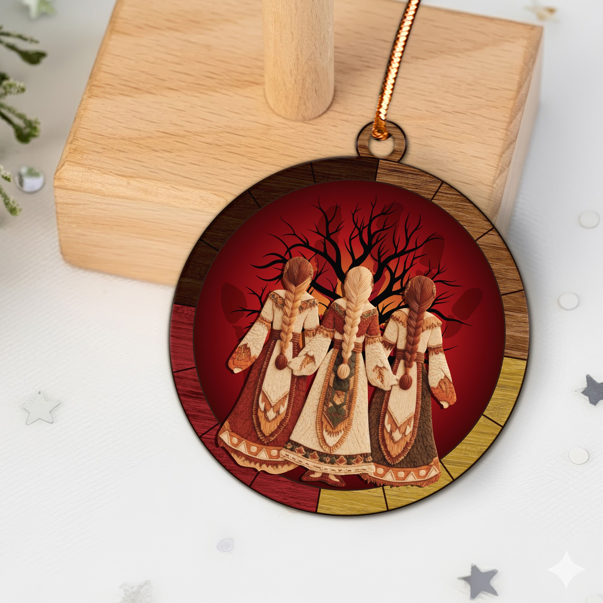 Three Sisters Ornament Native American Sacred Sisterhood Unique Christmas Gift Decor Flat Acrylic