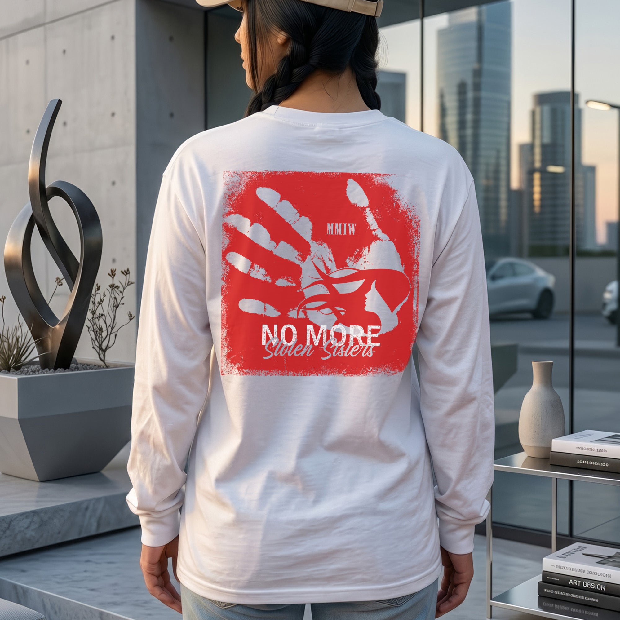 [Back] MMIW No More Stolen Sisters – Native American Awareness Unisex Tank Top/Long Sleeve/Hoodie Zip