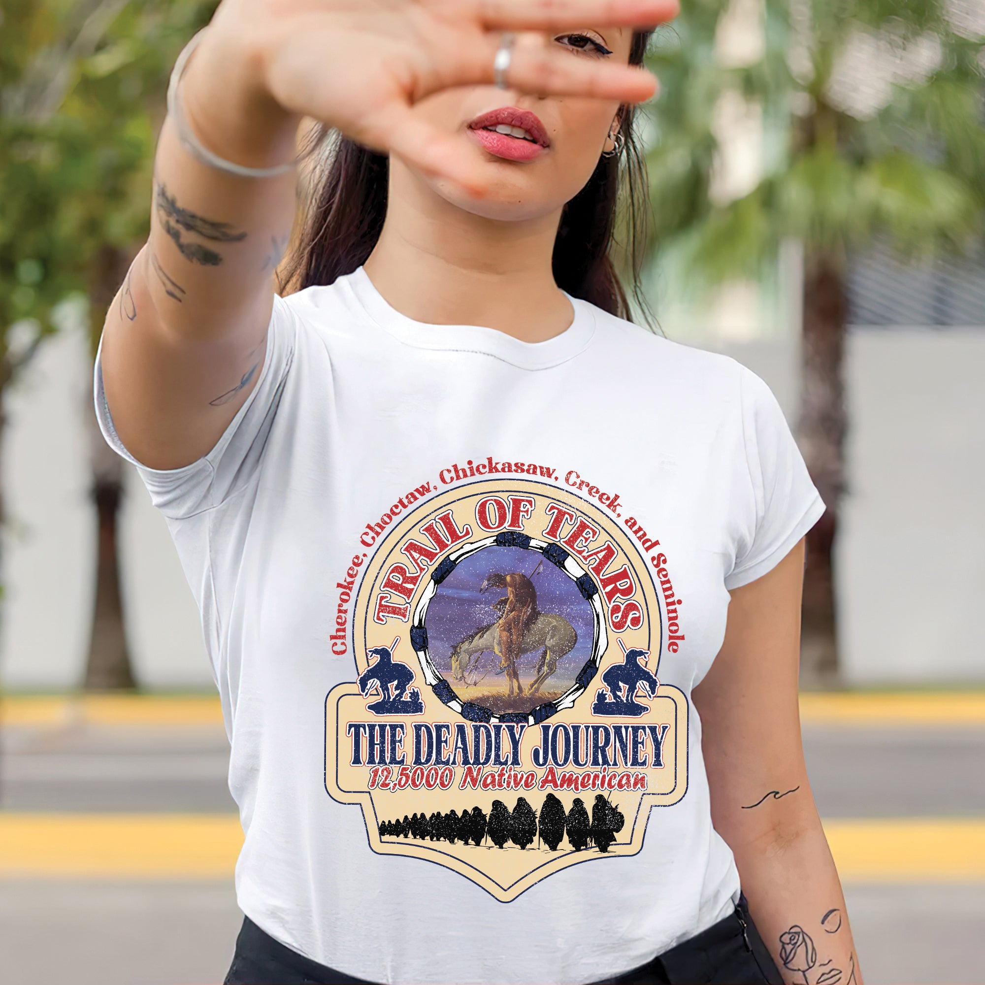 Trail of Tears The Deadly Journey 12,5000 Native American Unisex T-Shirt/T-Shirt V-Neck/Hoodie/Sweatshirt
