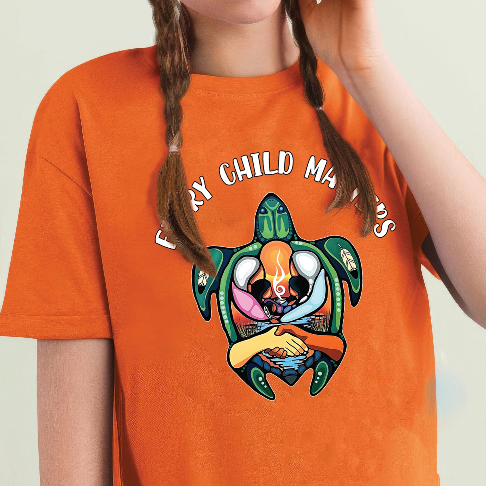 Turtle of Unity, Hands of Remembrance - For Every Child Matters Unisex T-Shirt/Hoodie/Sweatshirt 174