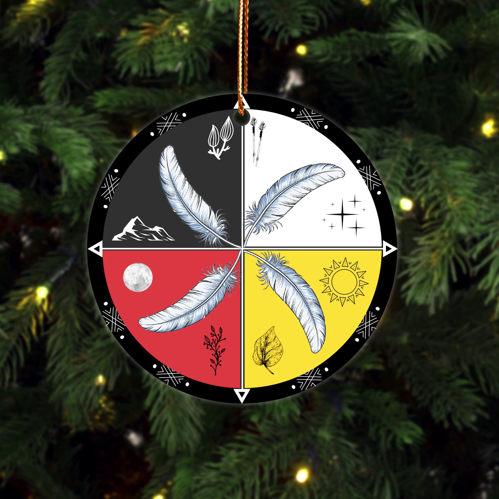 Four Directions Feather Native American - Unique Christmas Gift Decor Flat Acrylic