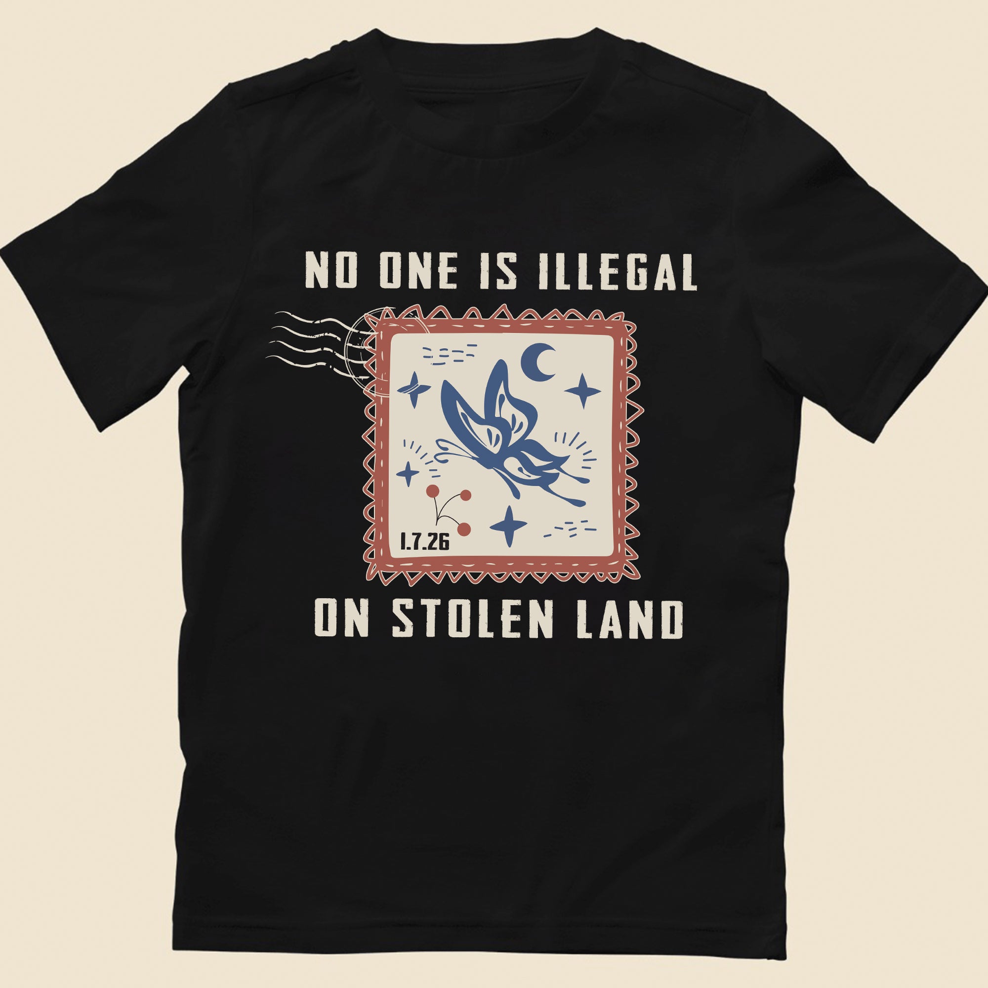 No One Is Illegal On Stolen Land - Indigenous Empowerment Unisex T-shirt/V-neck T-shirt/Hoodie/Sweatshirt