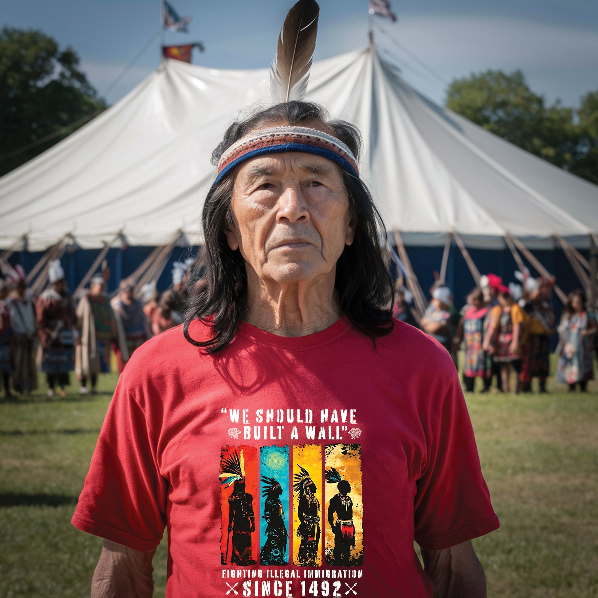 FIGHTING ILLEGAL IMMIGRATION SINCE 1492 Unisex T-Shirt/T-Shirt V-Neck/Hoodie/Sweatshirt