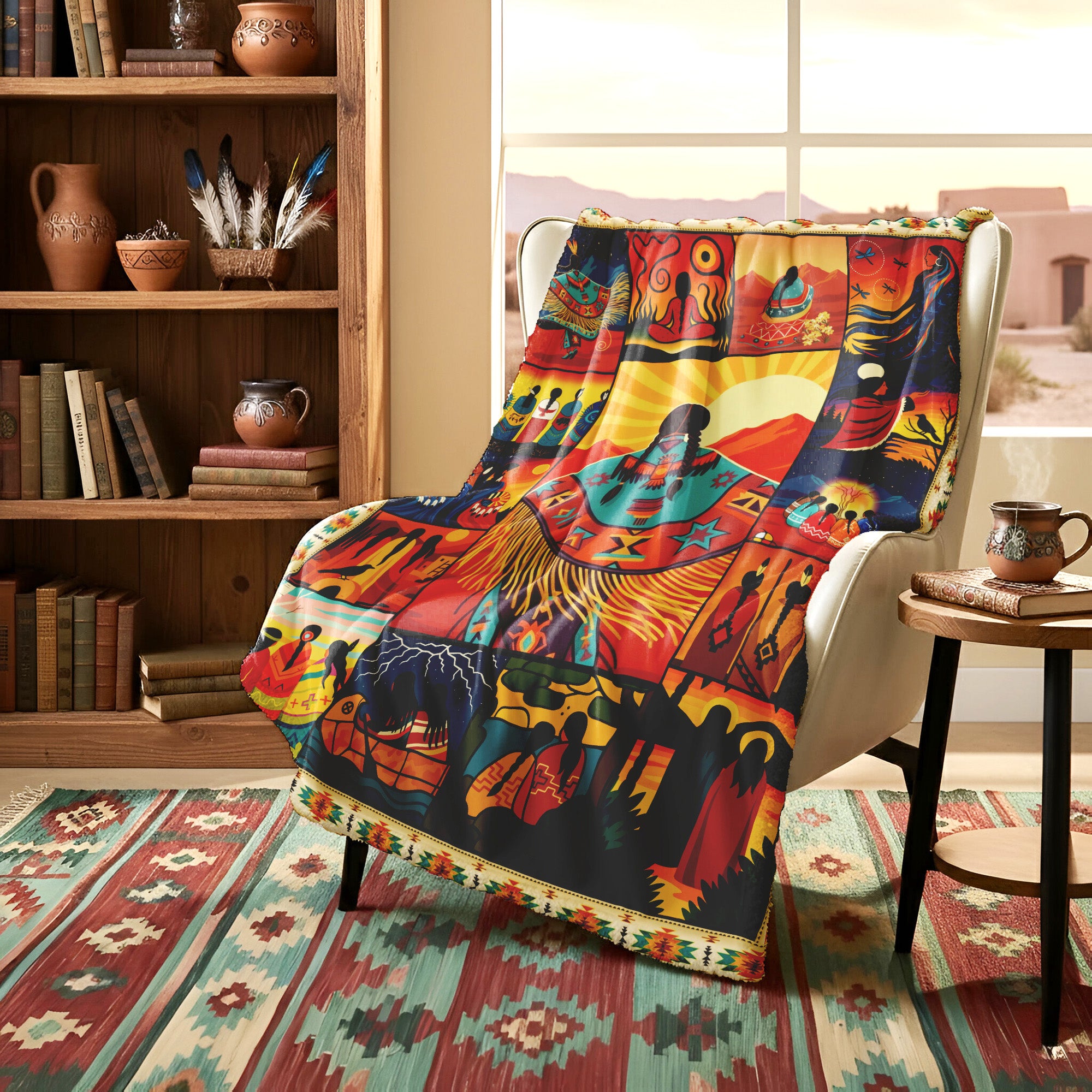 Essence of Indigenous Women Blanket Soft And Warm Fleece Blanket