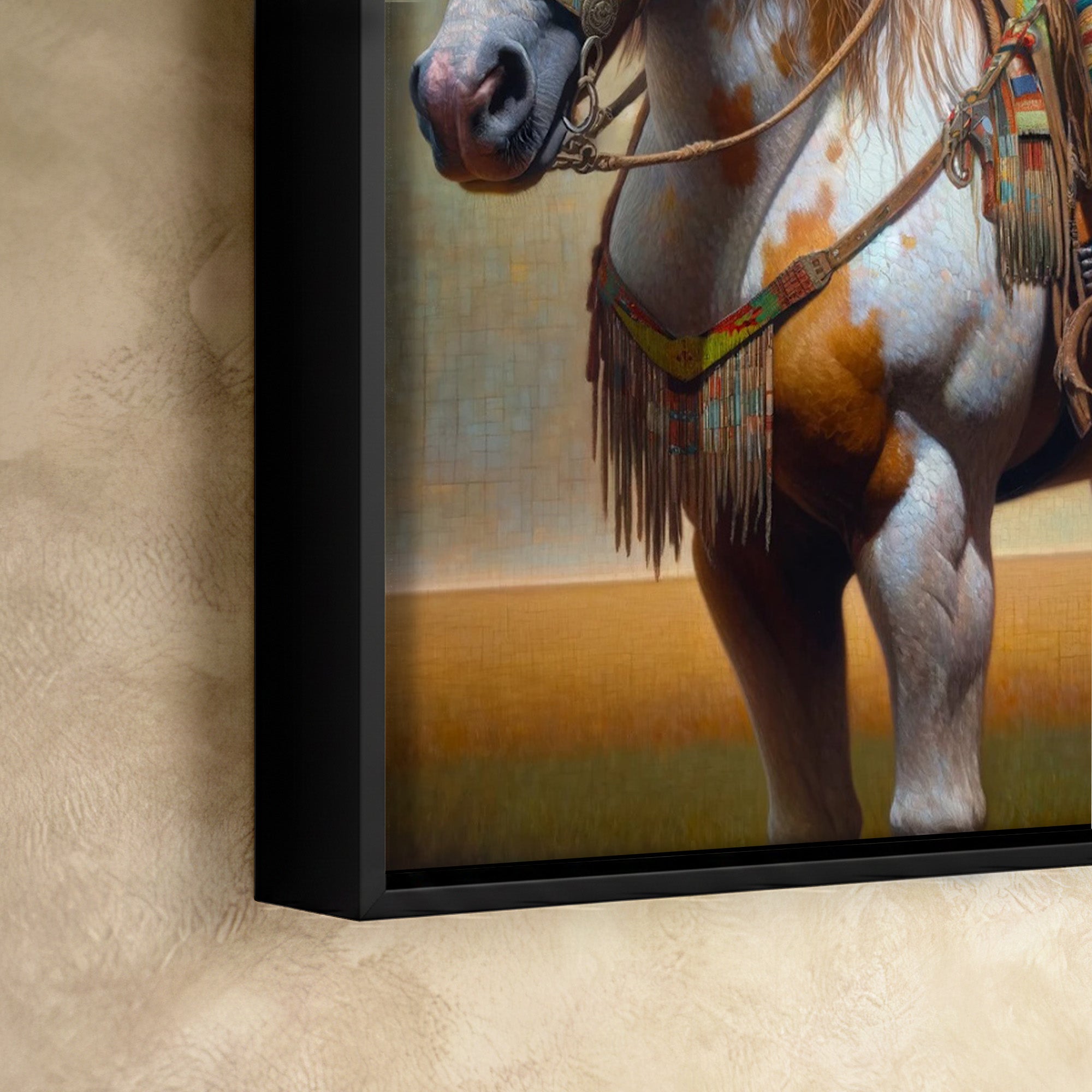 Custom Native American Child And The Horse Photo Canvas Art Gift Home Decor