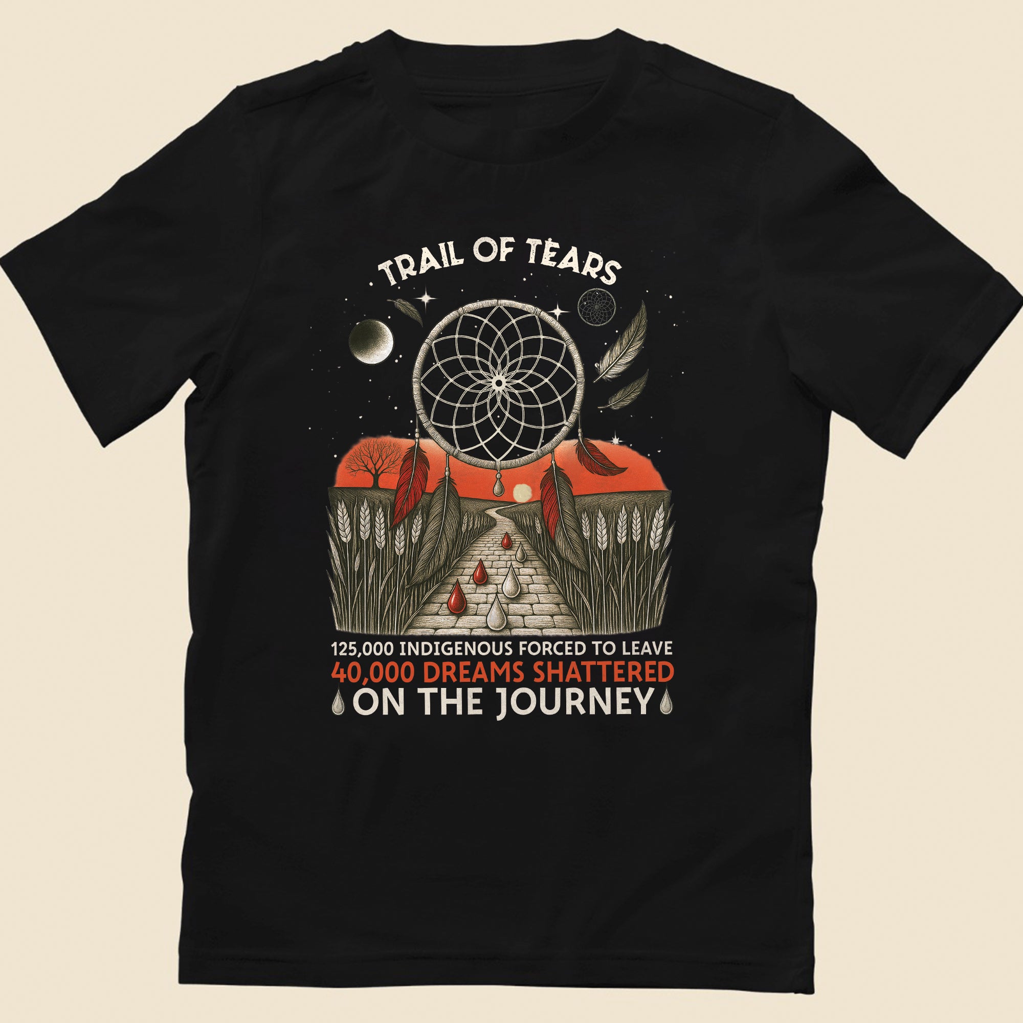 Trail of Tears Blood Tears Road - Unisex T-Shirt/T-Shirt V-Neck/Hoodie/Sweatshirt