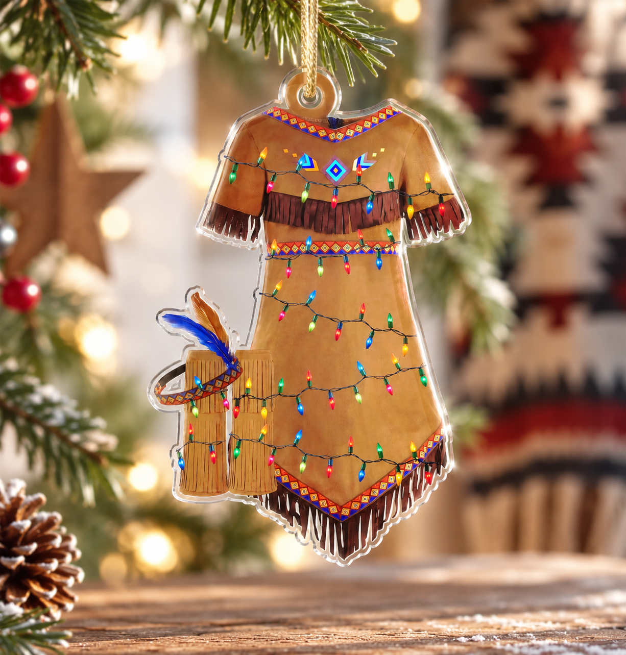 Dress Feather Headdress Native American - Unique Gift Decor Flat Acrylic