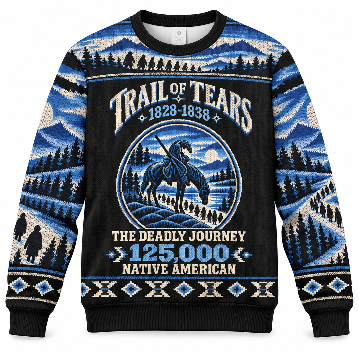 Trail of Tears – The Deadly Journey of 125,000 Native Americans Ugly Sweatshirt Unisex