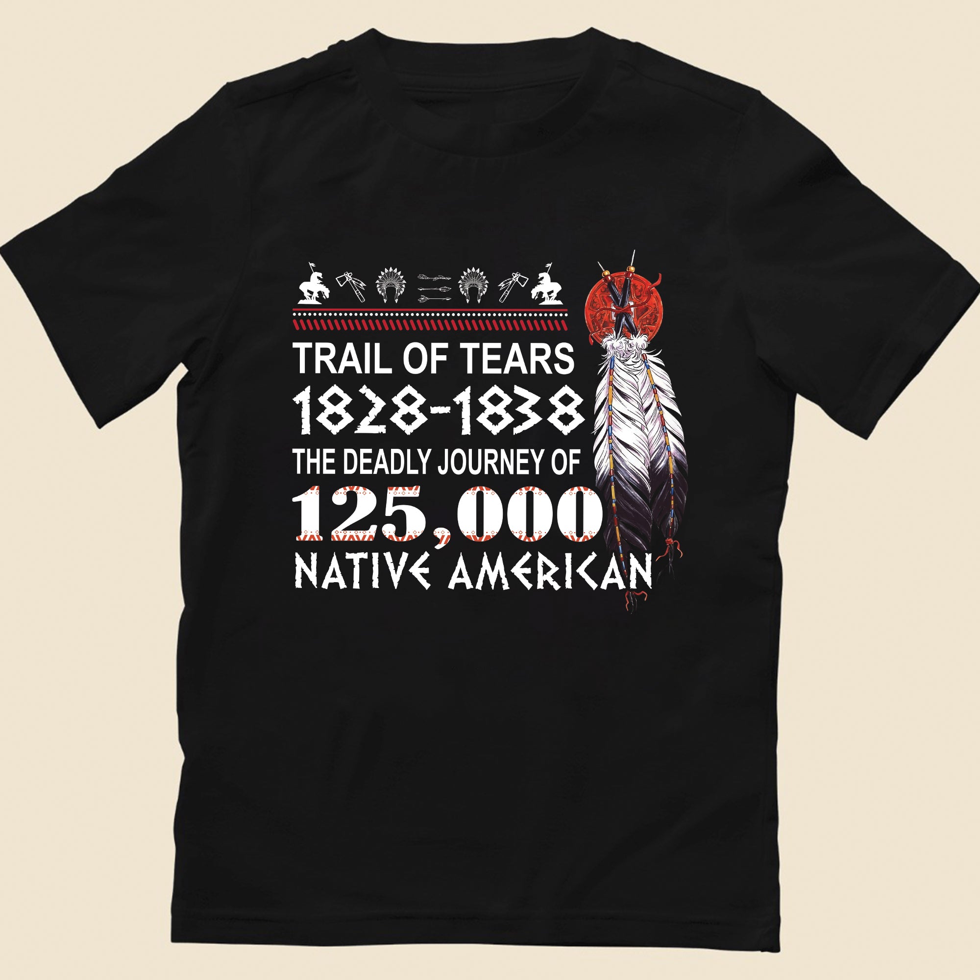 Trail of Tears 1828–1838 – The Deadly Journey of 125,000 Native American Lives Unisex T-shirt/T-shirt V-neck/Hoodie/Sweatshirt