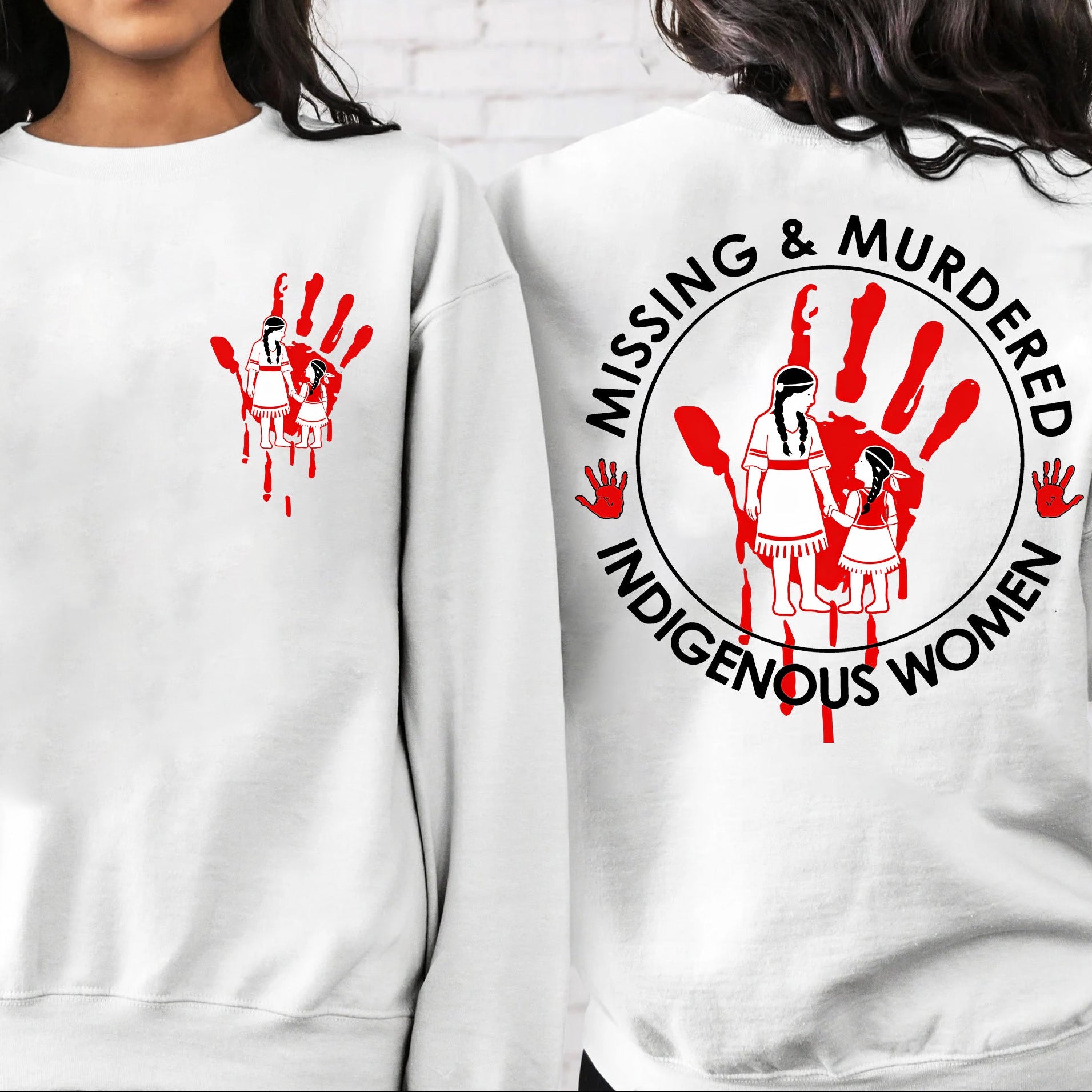 [Two Sides] Missing and Murdered Indigenous Women Unisex T-shirt/T-shirt V-Neck/Hoodie/Sweatshirt - N396