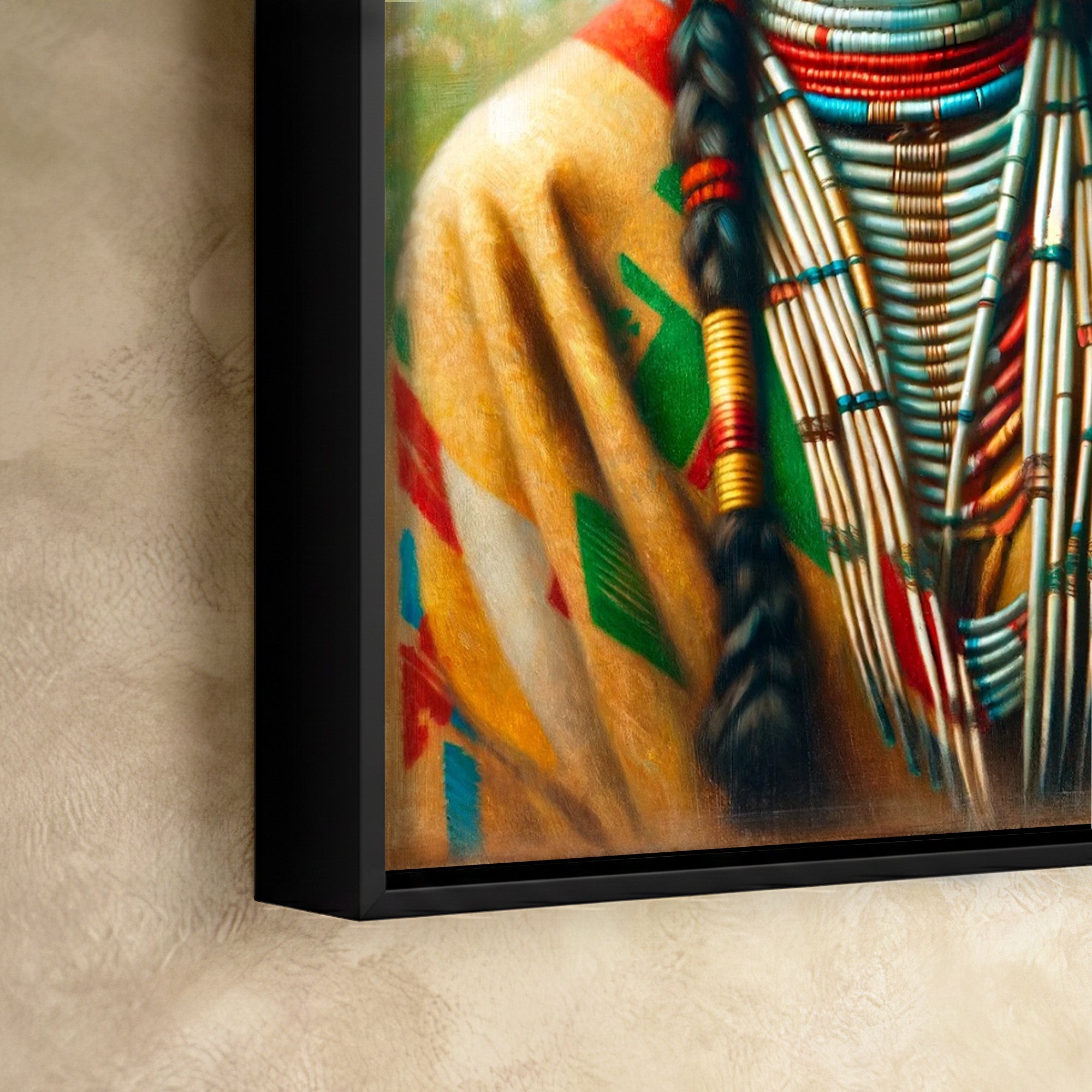 Custom Native American Women Portrait Photo Canvas Art Gift Home Decor