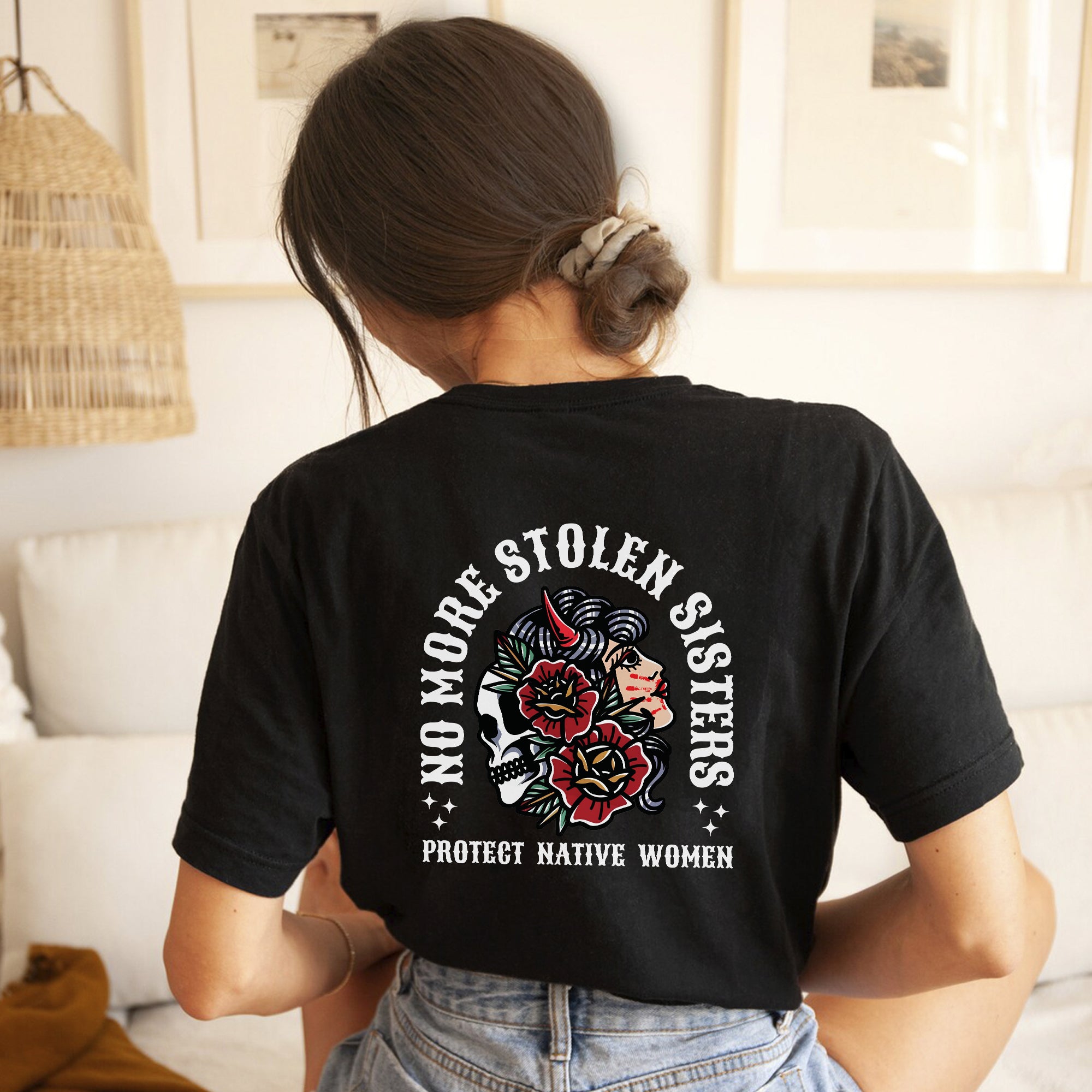 No More Stolen Sisters - Protect Native Women- Unisex T-Shirt/T-Shirt V-Neck/Hoodie/Sweatshirt - Two Sides
