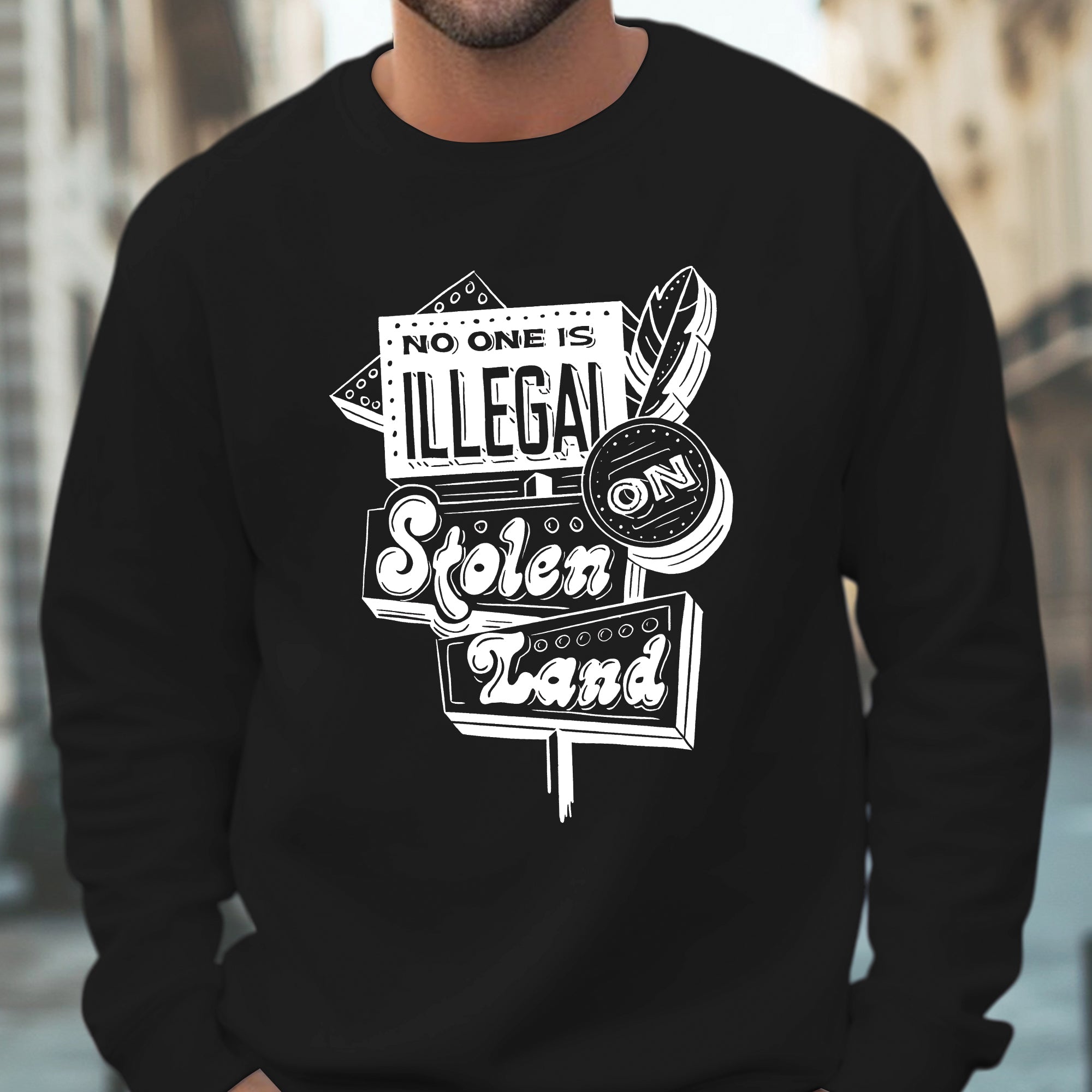No One Is Illegal On Stolen Land Indigenous Protest Unisex T-shirt/V-neck T-shirt/Hoodie/Sweatshirt
