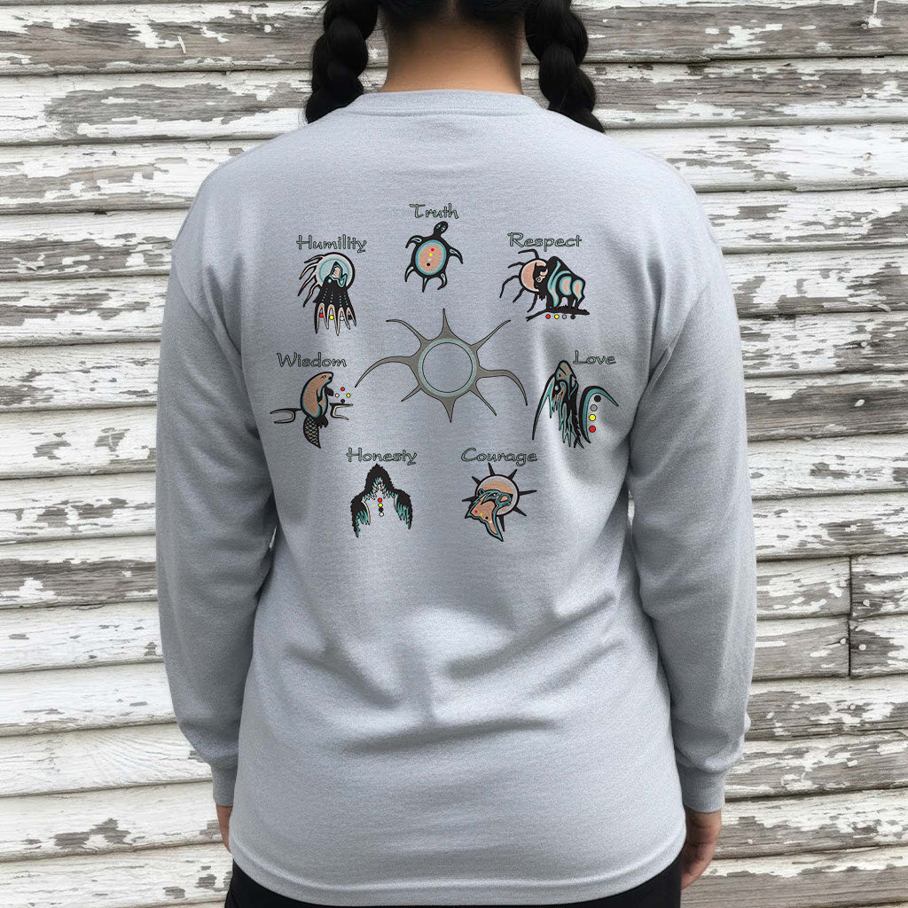 [Two Sides] The Seven Sacred Laws Native American Indigenous Culture Unisex Tank Top/Long Sleeve/Hoodie Zip