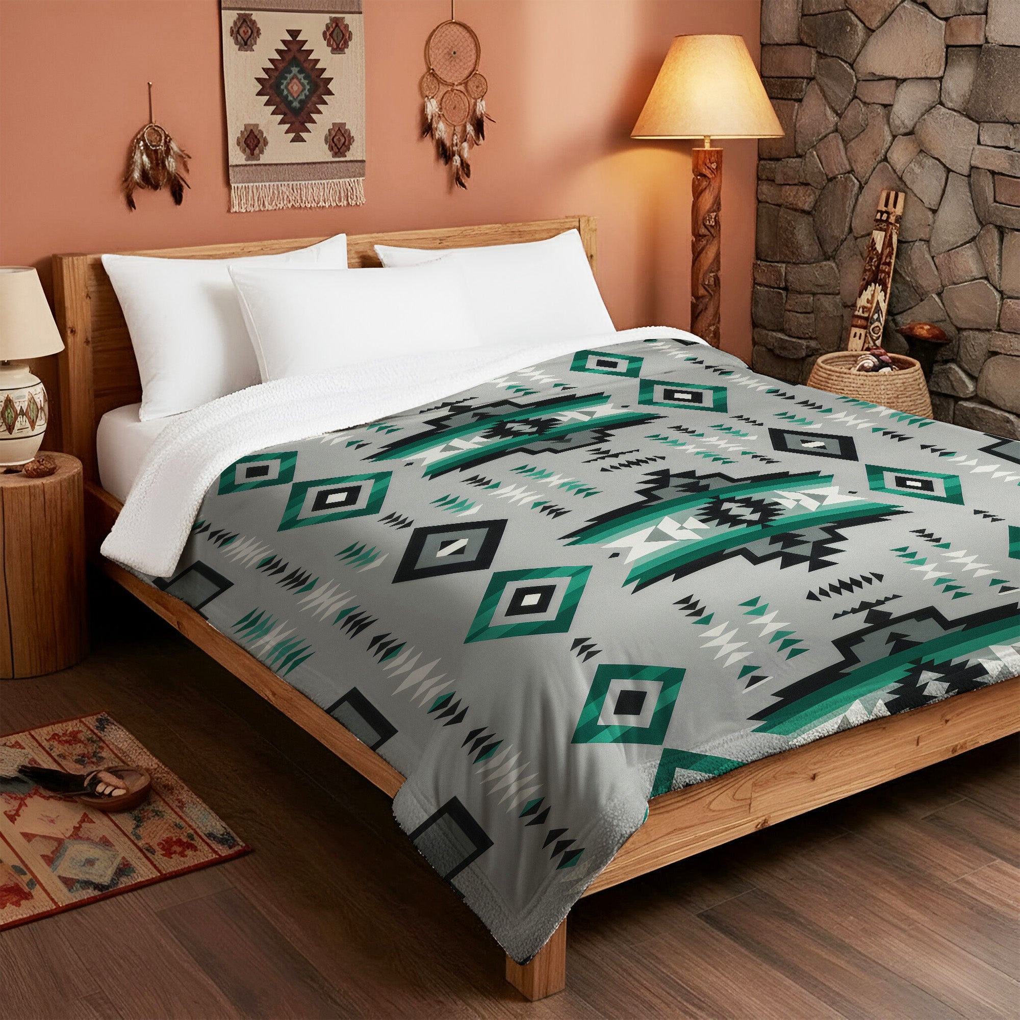 Emerald Horizon Soft And Warm Fleece Blanket