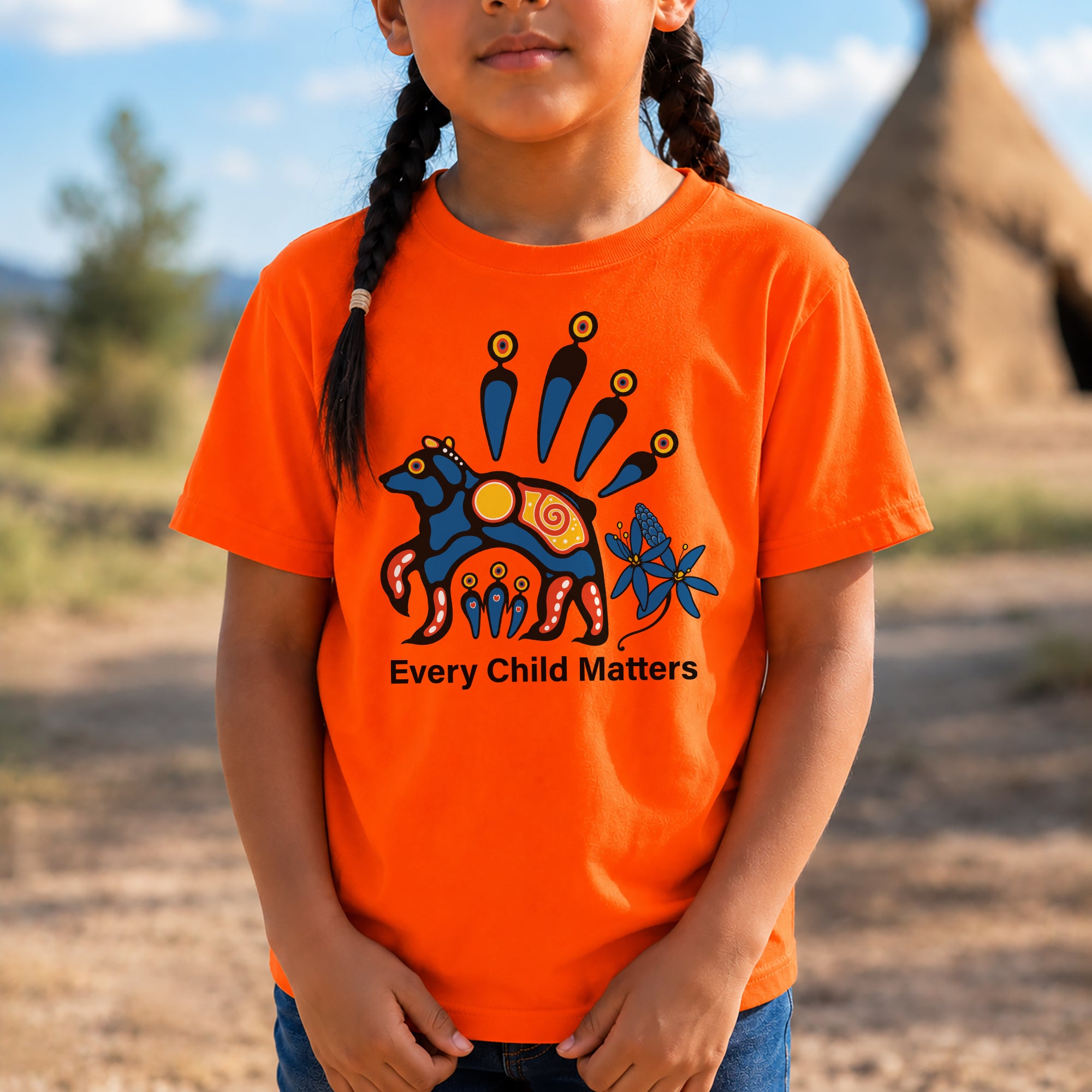 Every Child Matters Indigenous Sacred Bear For Orange Shirt Day Unisex T-shirt/Hoodie/Sweatshirt