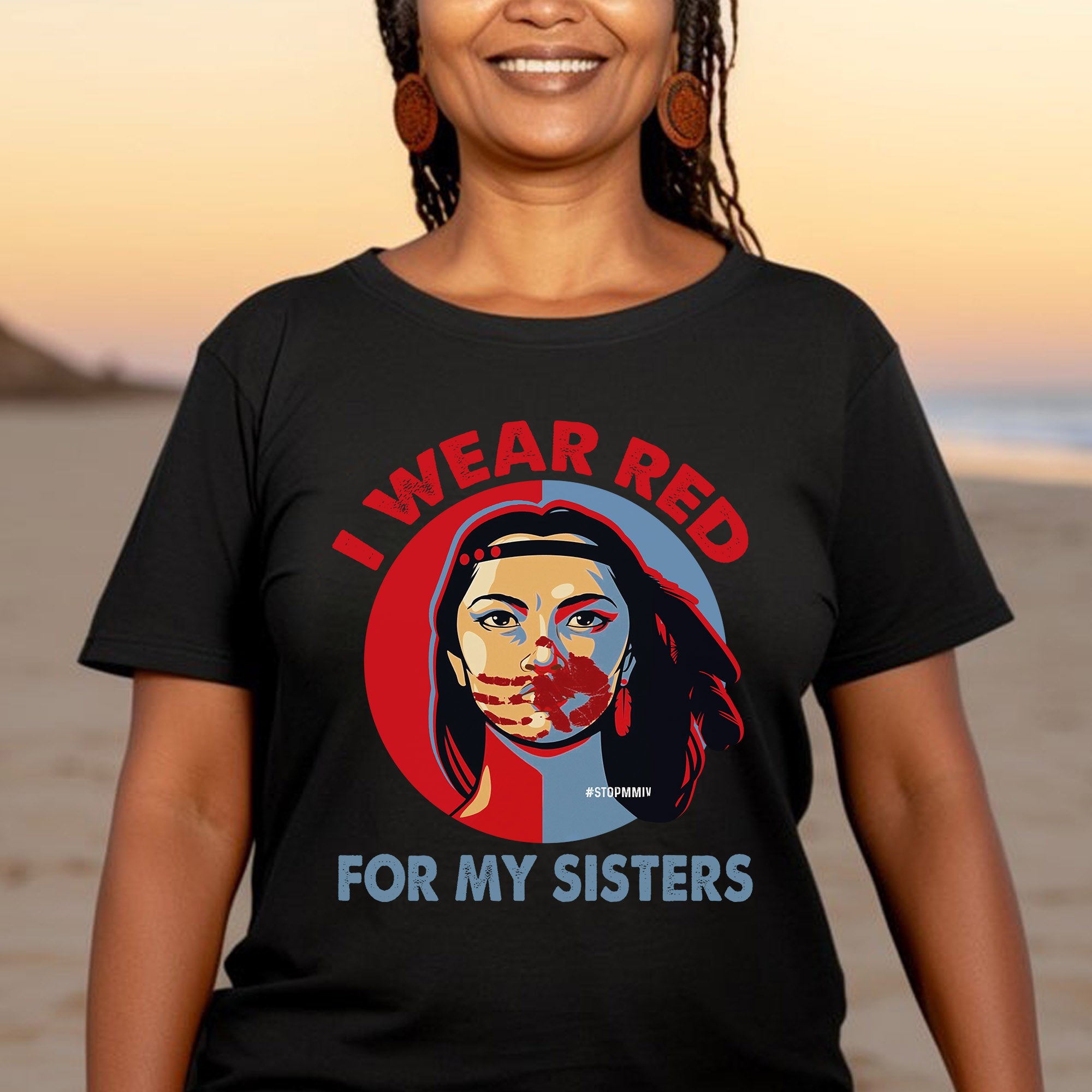 MMIW I Wear Red For My Sisters Red Hand Indigenous Women Unisex T-Shirt/Hoodie/Sweatshirt