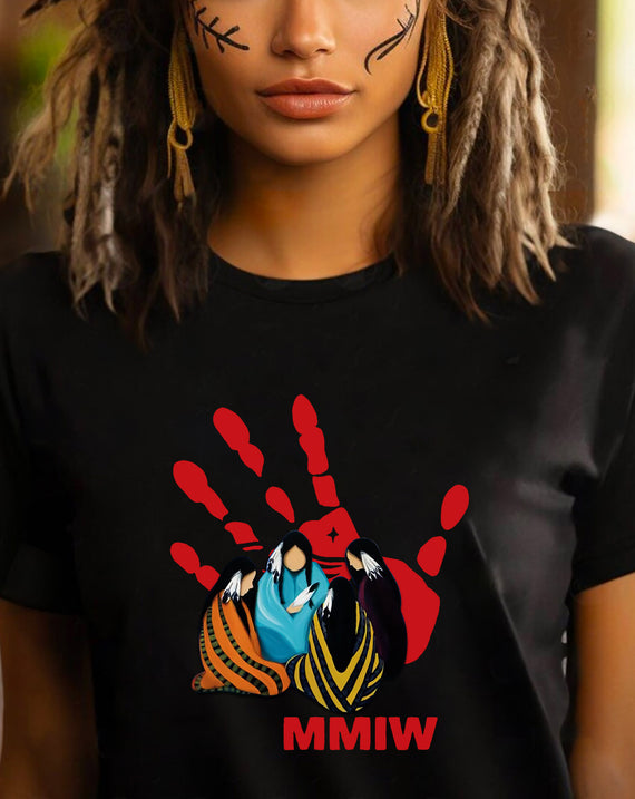 MMIW Indigenous Women Together With Red Hand Unisex T-Shirt/Hoodie/Sweatshirt