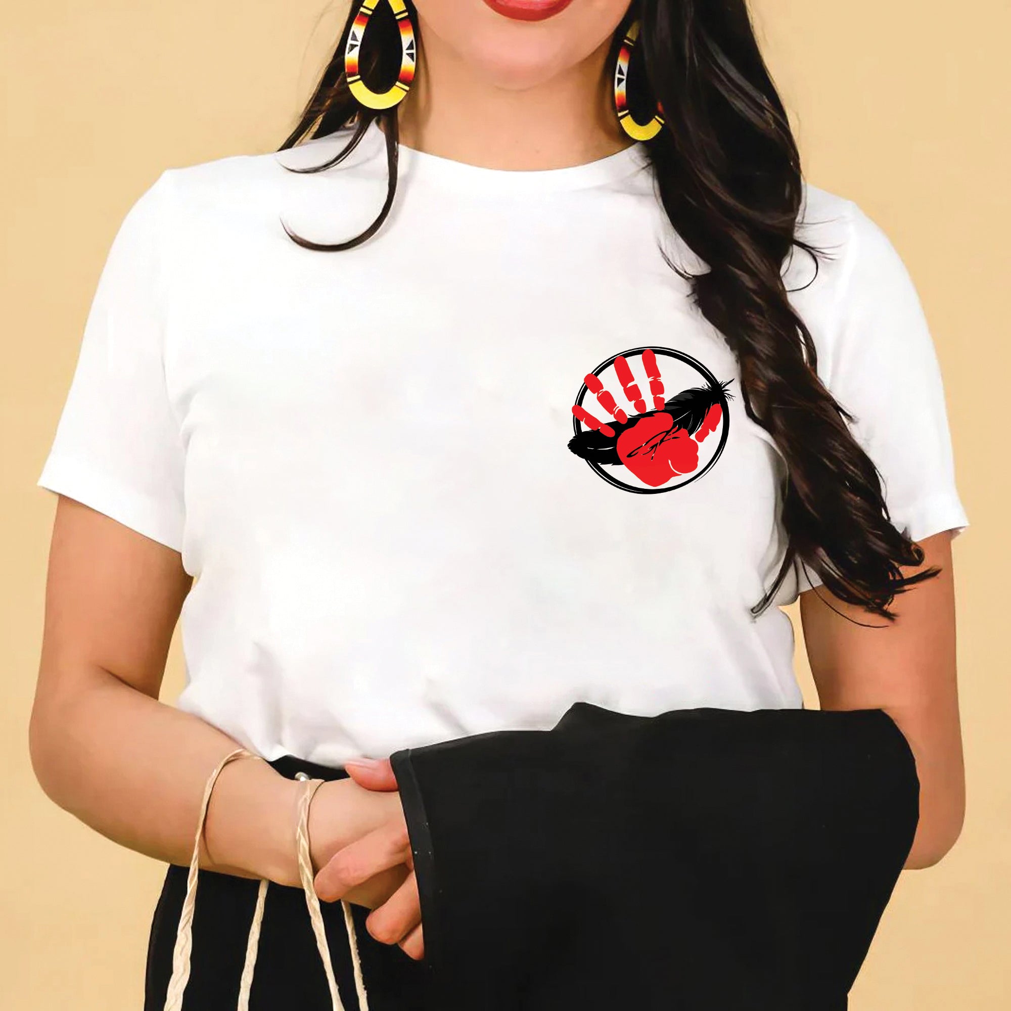 No More Stolen Sisters MMIW Native Women Awareness Unisex T-shirt/T-shirt V-Neck/Hoodie/Sweatshirt-Two Sides