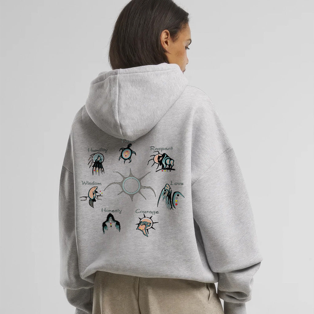 [Two Sides] The Seven Sacred Laws Native American Indigenous Culture Unisex Tank Top/Long Sleeve/Hoodie Zip