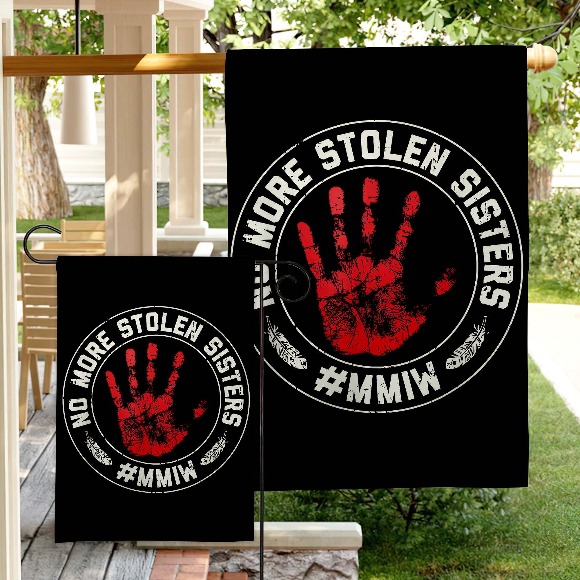 No More Stolen Sisters MMIW - Native American Flag Garden House Yard for Decor Outdoor