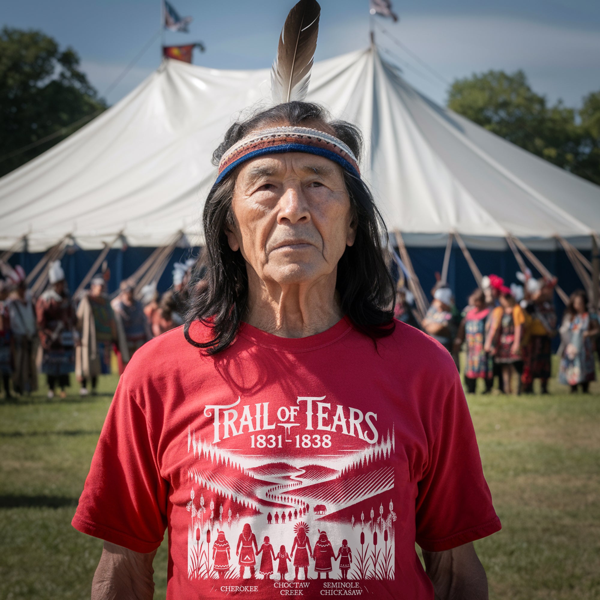 Native Heritage Trail of Tears 5 Tribes - Unisex T-Shirt/T-Shirt V-Neck/Hoodie/Sweatshirt