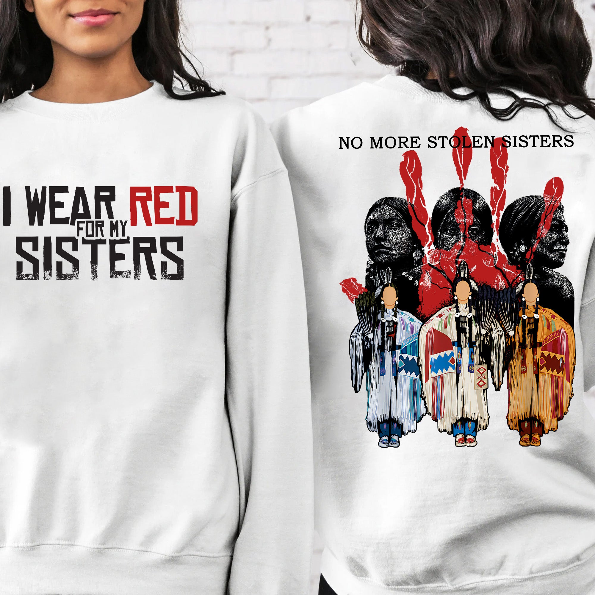 MMIW I Wear Red For My Sisters Native American Unisex T-shirt/T-shirt V-Neck/Hoodie/Sweatshirt