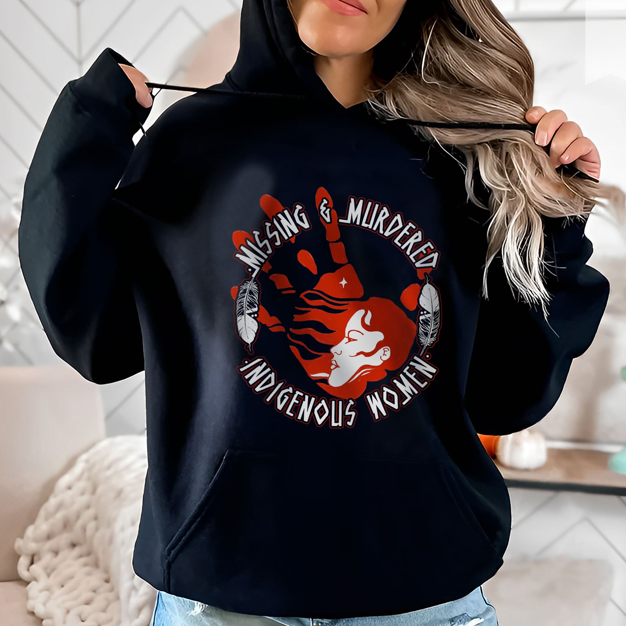 MMIW Red Hand Missing Murdered Indigenous Women Unisex Hoodie/Sweatshirt/T-Shirt