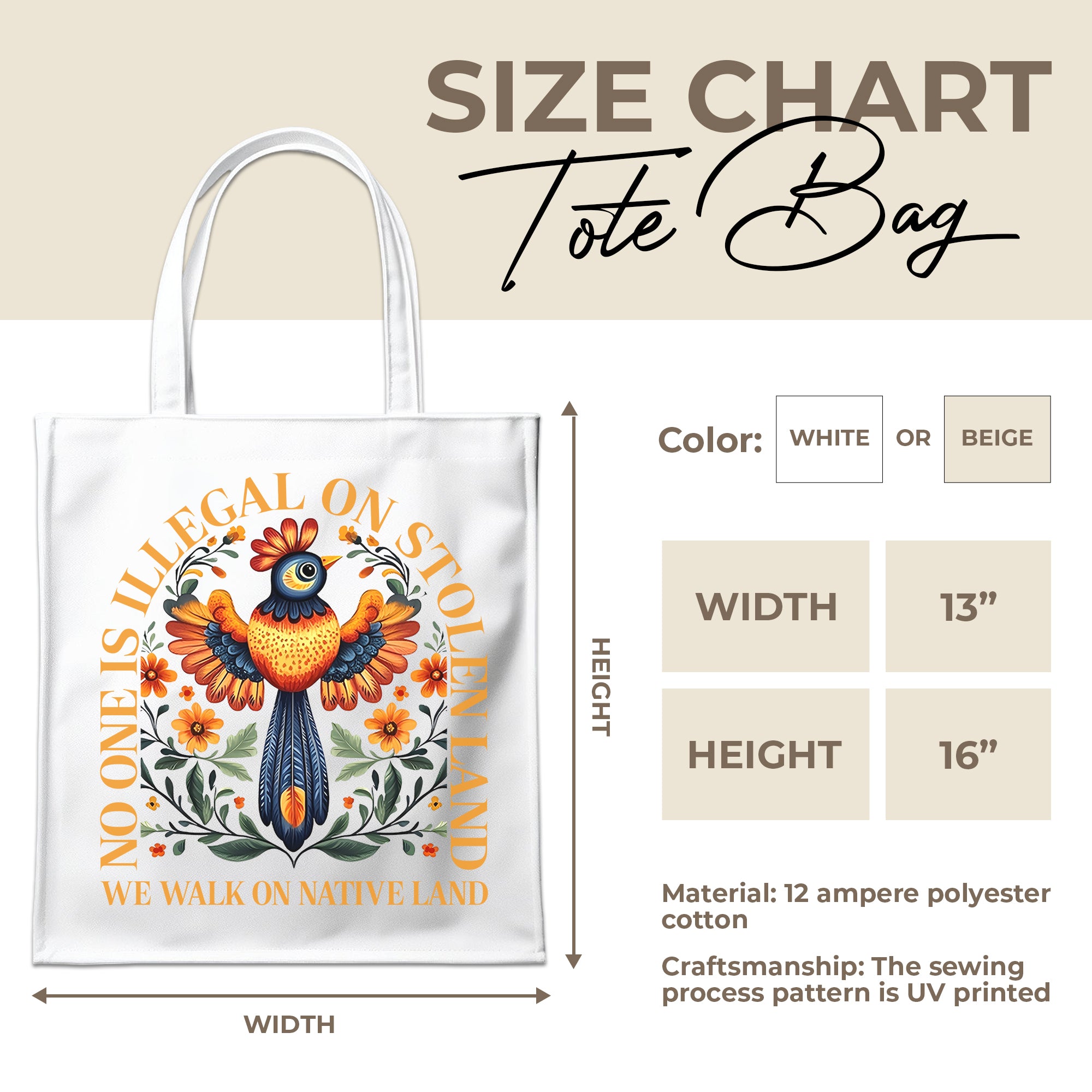 No One Is Illegal On Stolen Land. We Walk On Native Land - Tote Bag