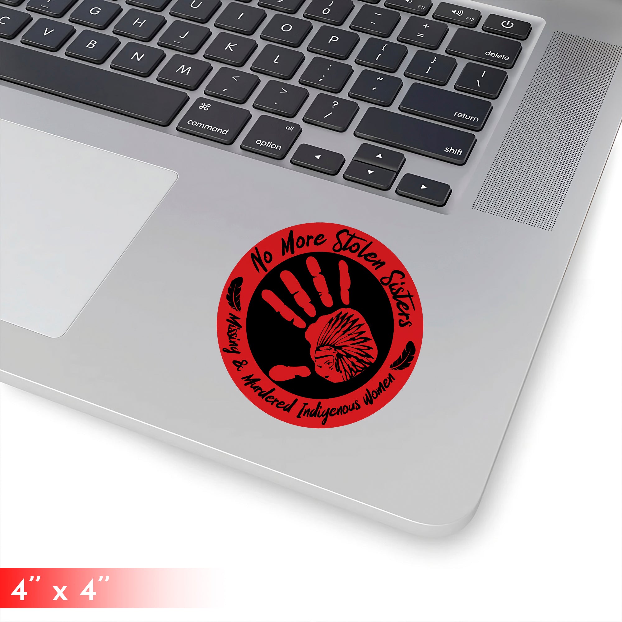 No More Stolen Sister - Missing And Murdered Indigenous Women Red Hand Car Decal