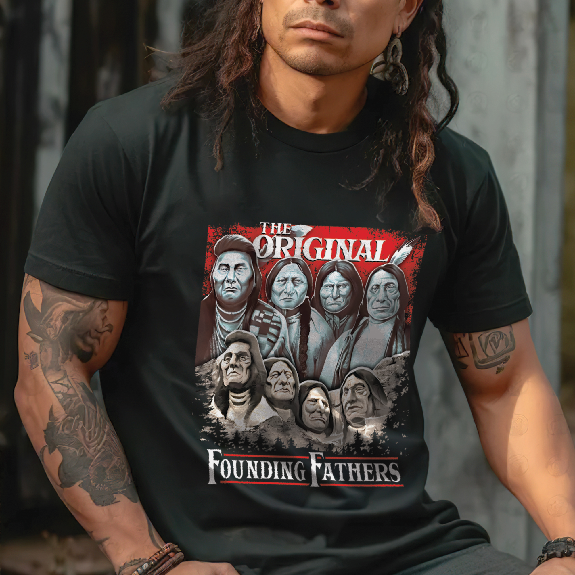 Native American The Original Founding Five Fathers Unisex T-Shirt/Hoodie/Sweatshirt 168