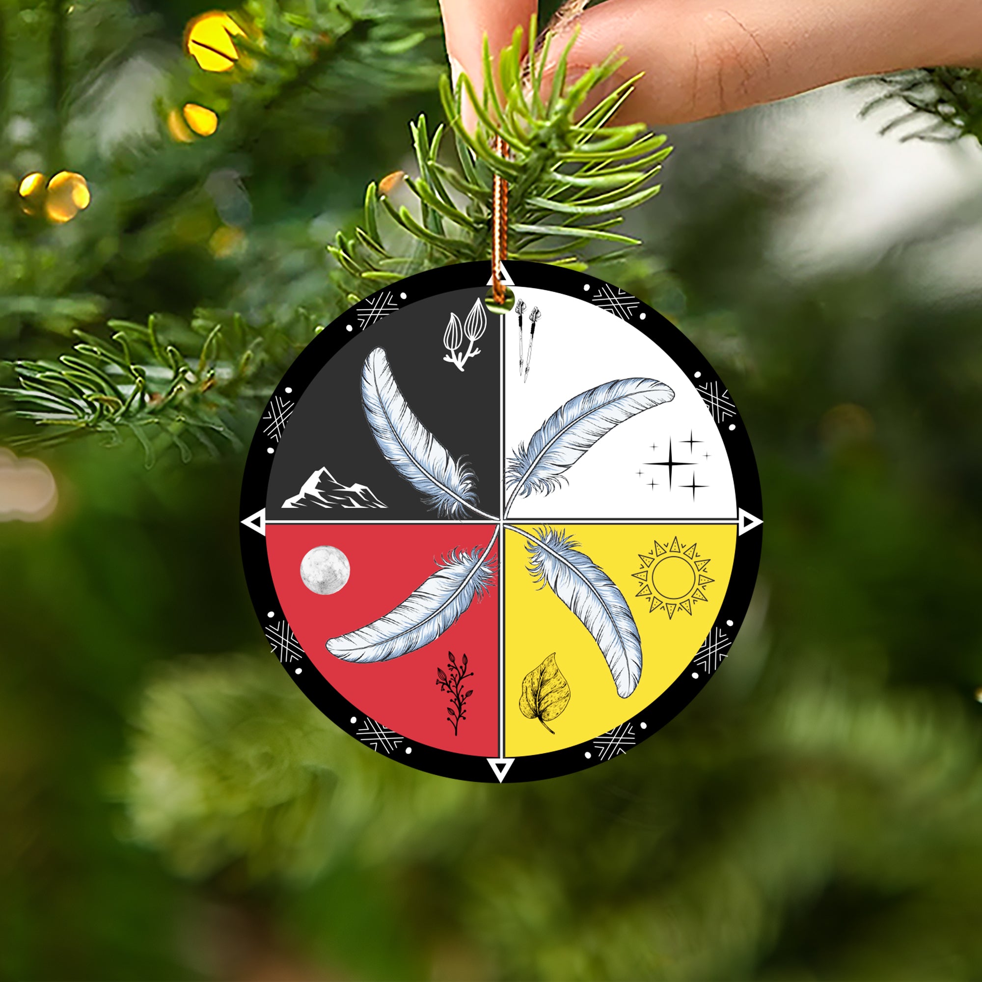 Four Directions Feather Native American - Unique Christmas Gift Decor Flat Acrylic