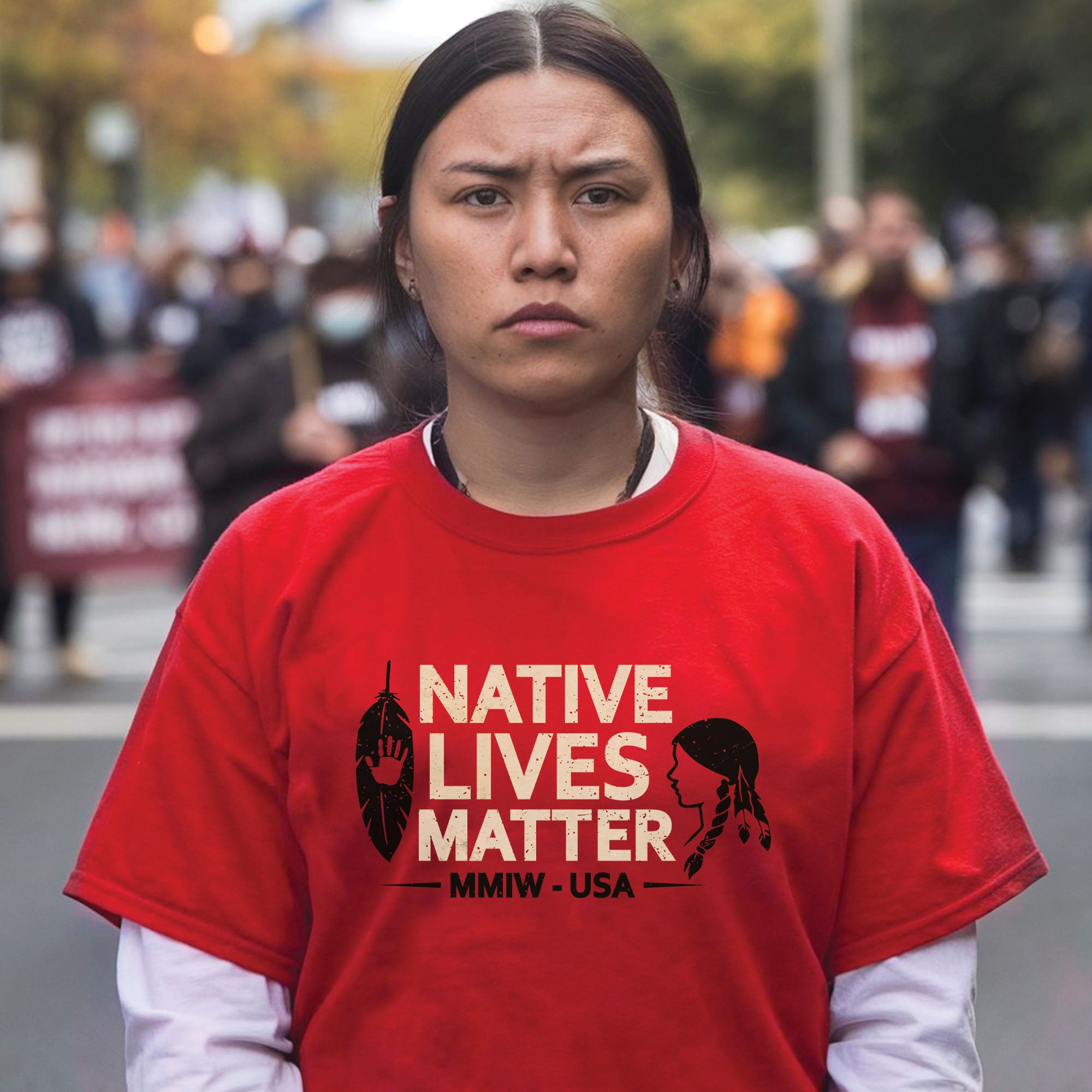 Native Lives Matter Indigenous Awareness MMIW USA Unisex T-shirt/T-shirt V-Neck/Hoodie/Sweatshirt