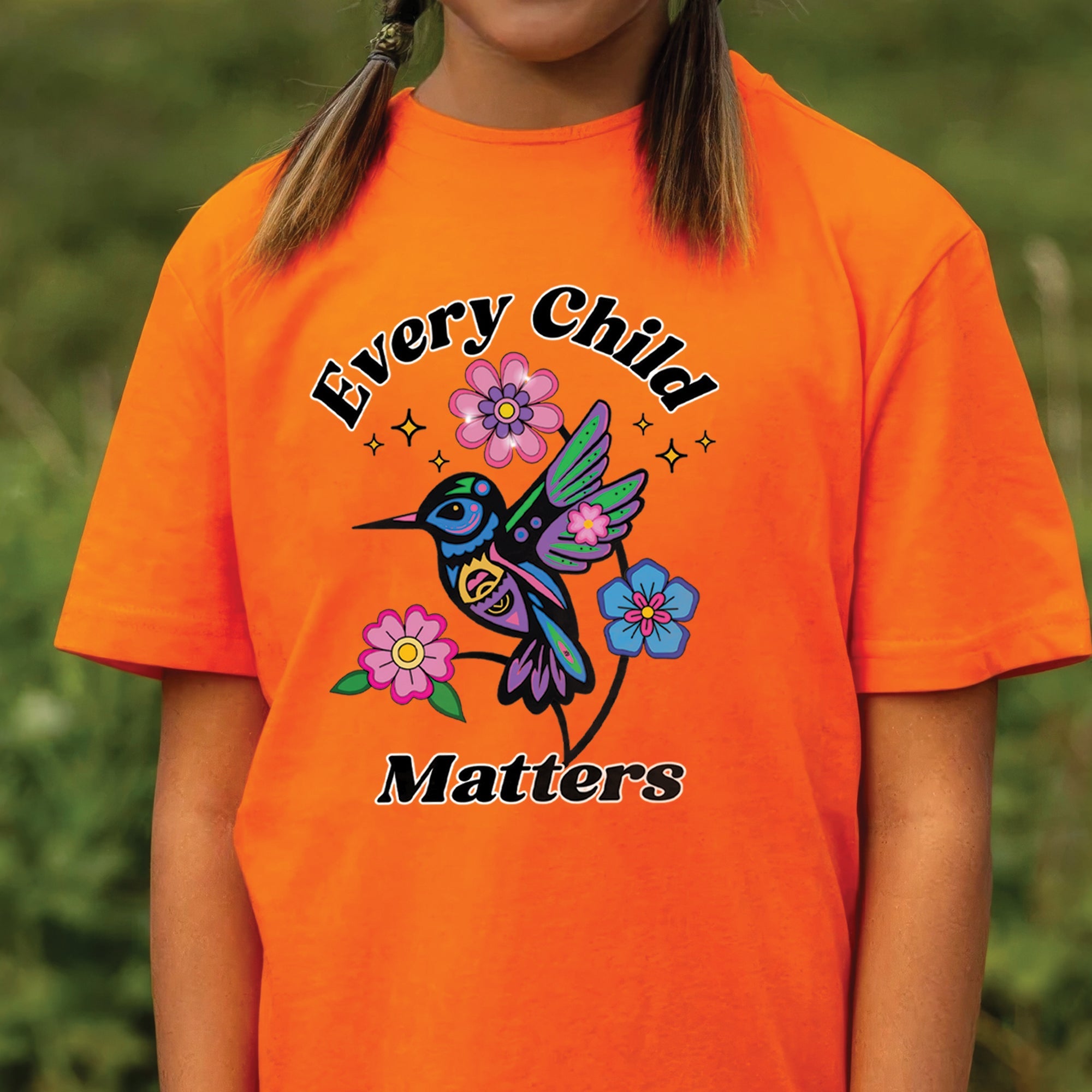 Every Child Matters Hummingbird Orange Native American Unisex T-shirt/Hoodie/Sweatshirt