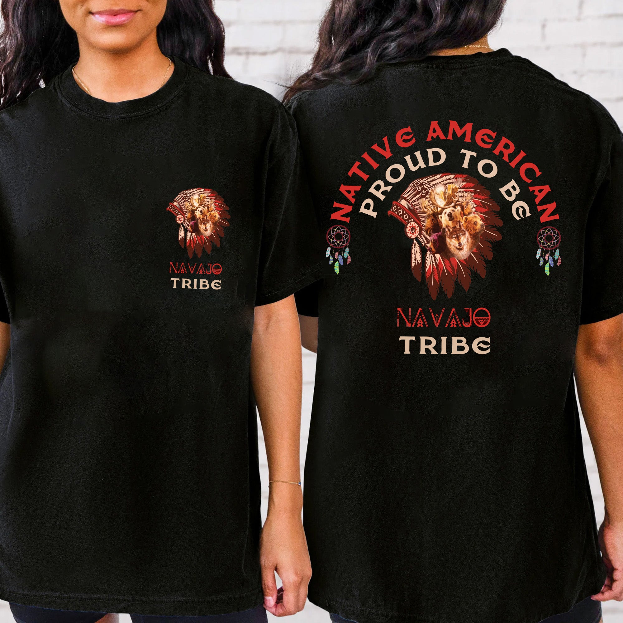 Proud to Be Native American Unisex T-Shirt/T-Shirt V-Neck/Hoodie/Sweatshirt - Two Sides (Custom Tribe)