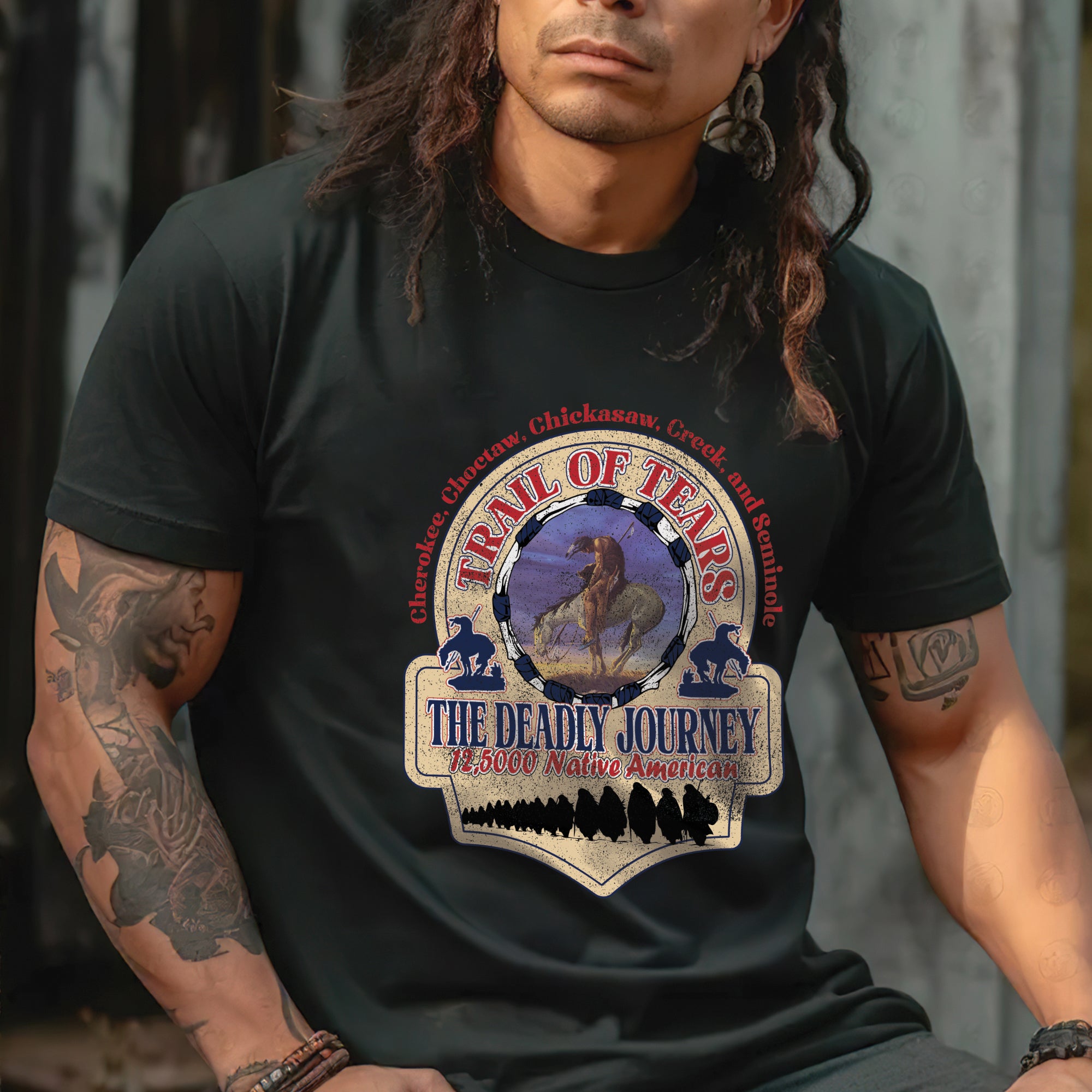 Trail of Tears The Deadly Journey 12,5000 Native American Unisex T-Shirt/T-Shirt V-Neck/Hoodie/Sweatshirt