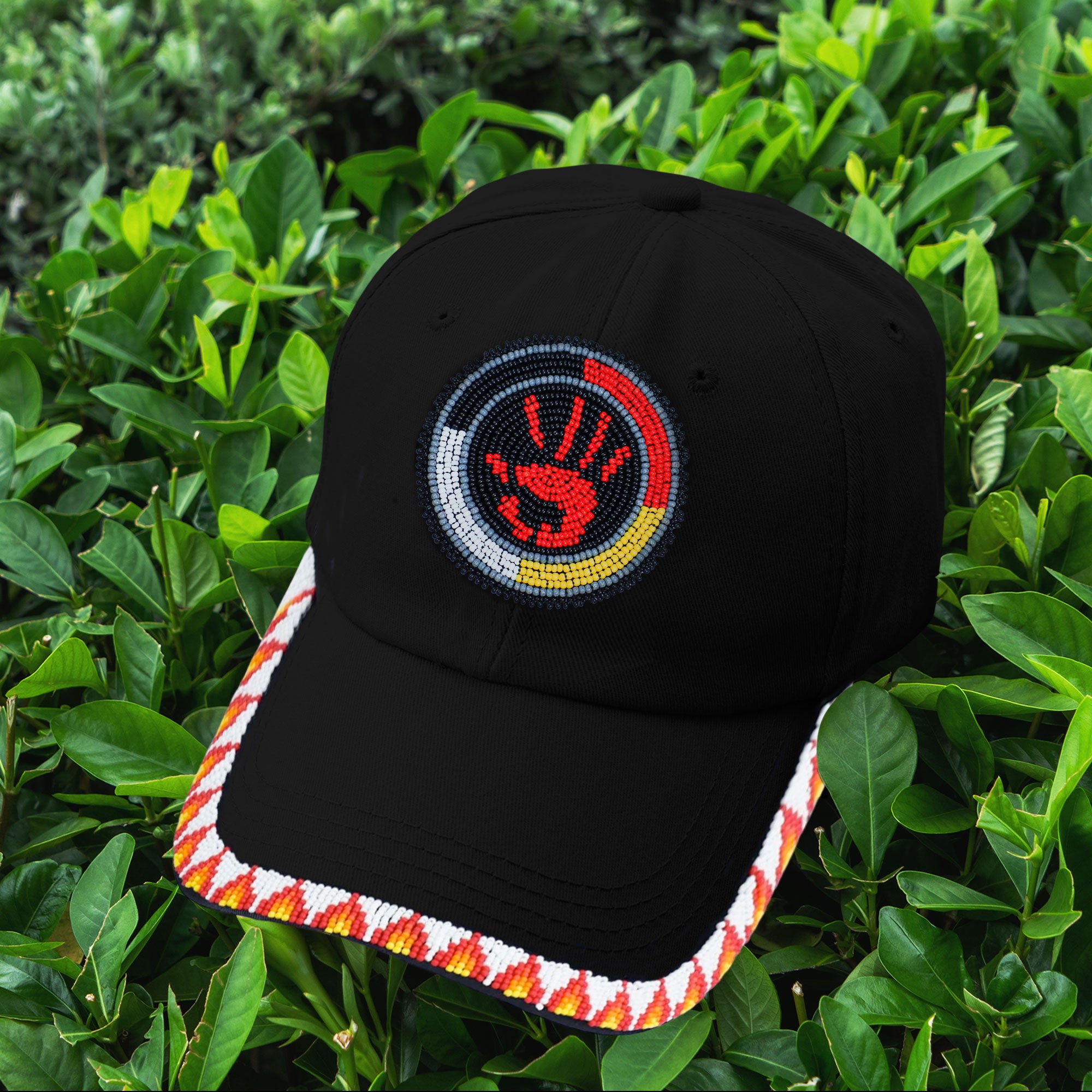 SALE 50% OFF - MMIW Feathers Cotton Unisex Baseball Cap With Beaded Patch Brim Native American Style