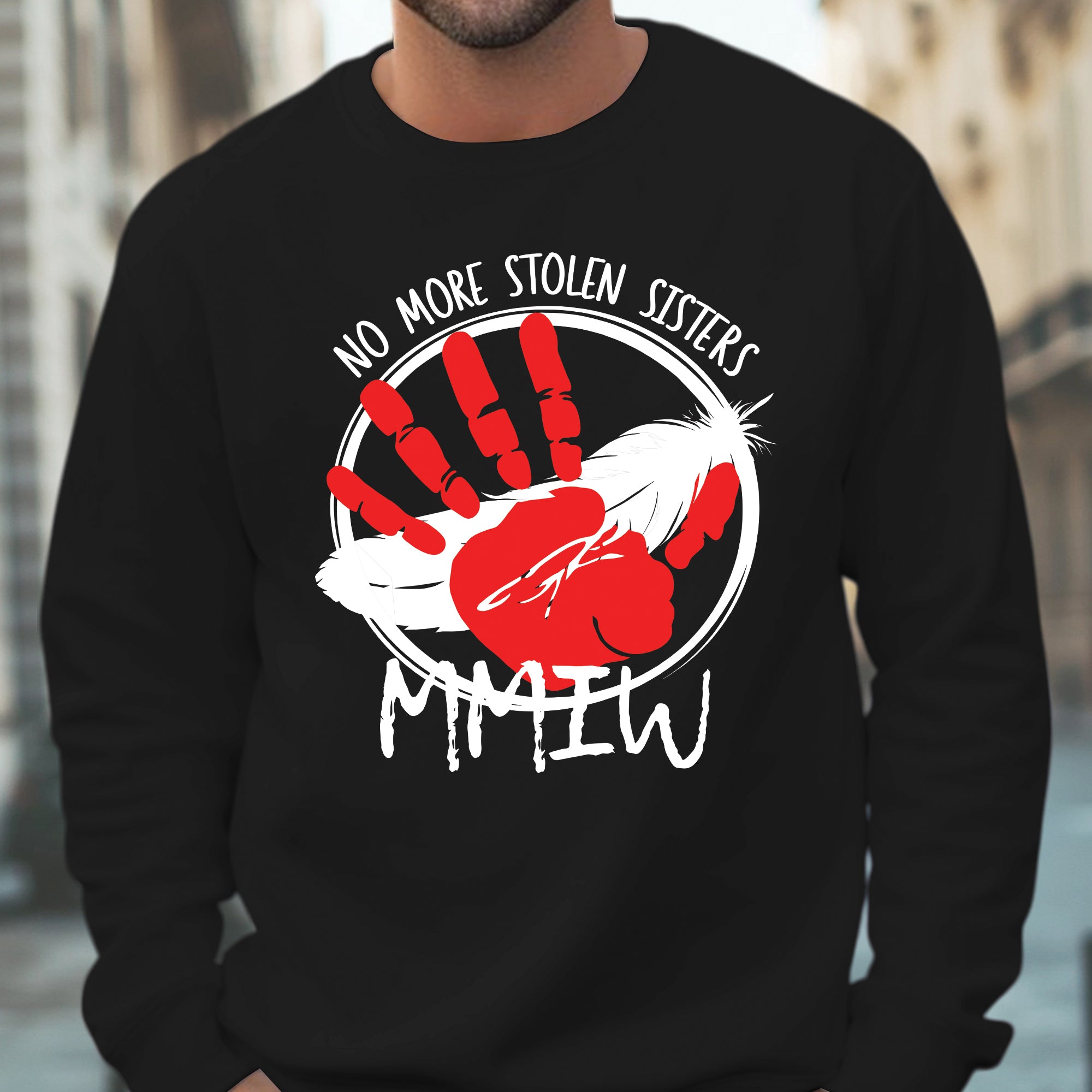 No More Stolen Sisters MMIW Native Women Awareness Unisex T-shirt/T-shirt V-Neck/Hoodie/Sweatshirt - One side