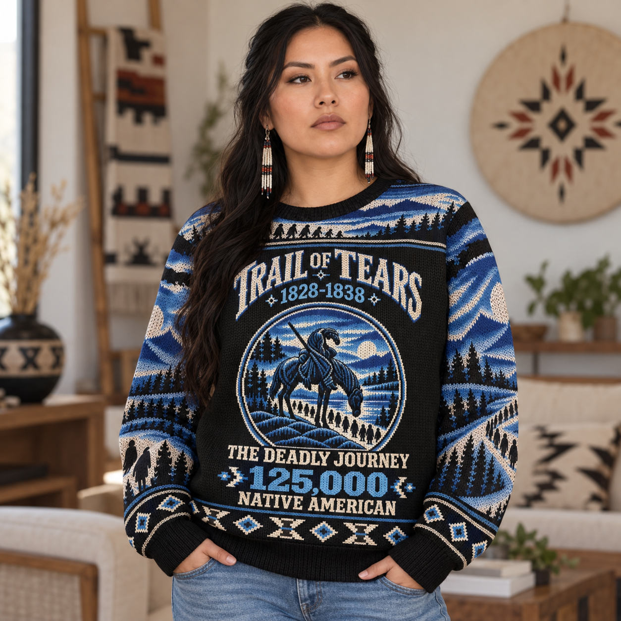 Trail of Tears – The Deadly Journey of 125,000 Native Americans Ugly Sweatshirt Unisex