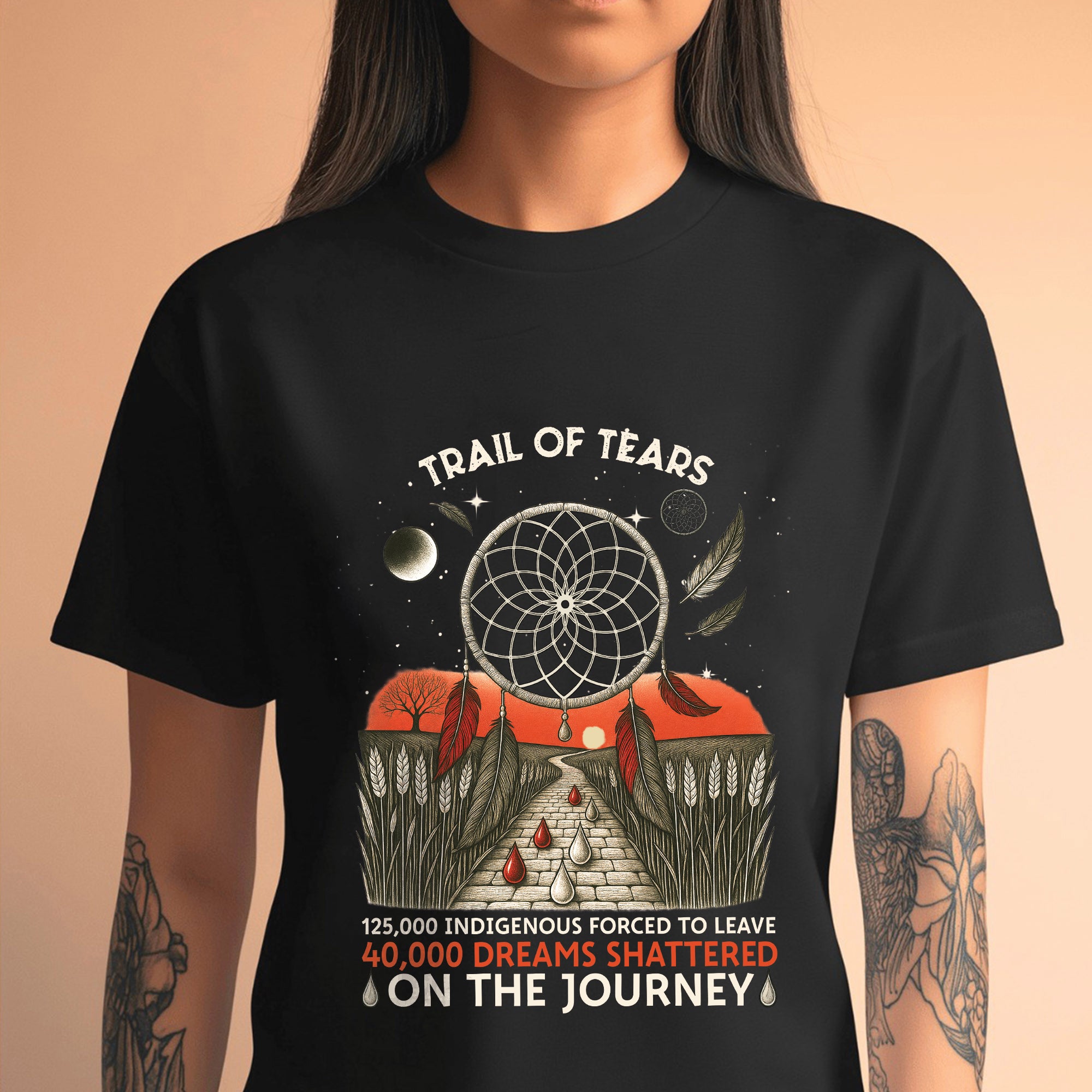 Trail of Tears Blood Tears Road - Unisex T-Shirt/T-Shirt V-Neck/Hoodie/Sweatshirt