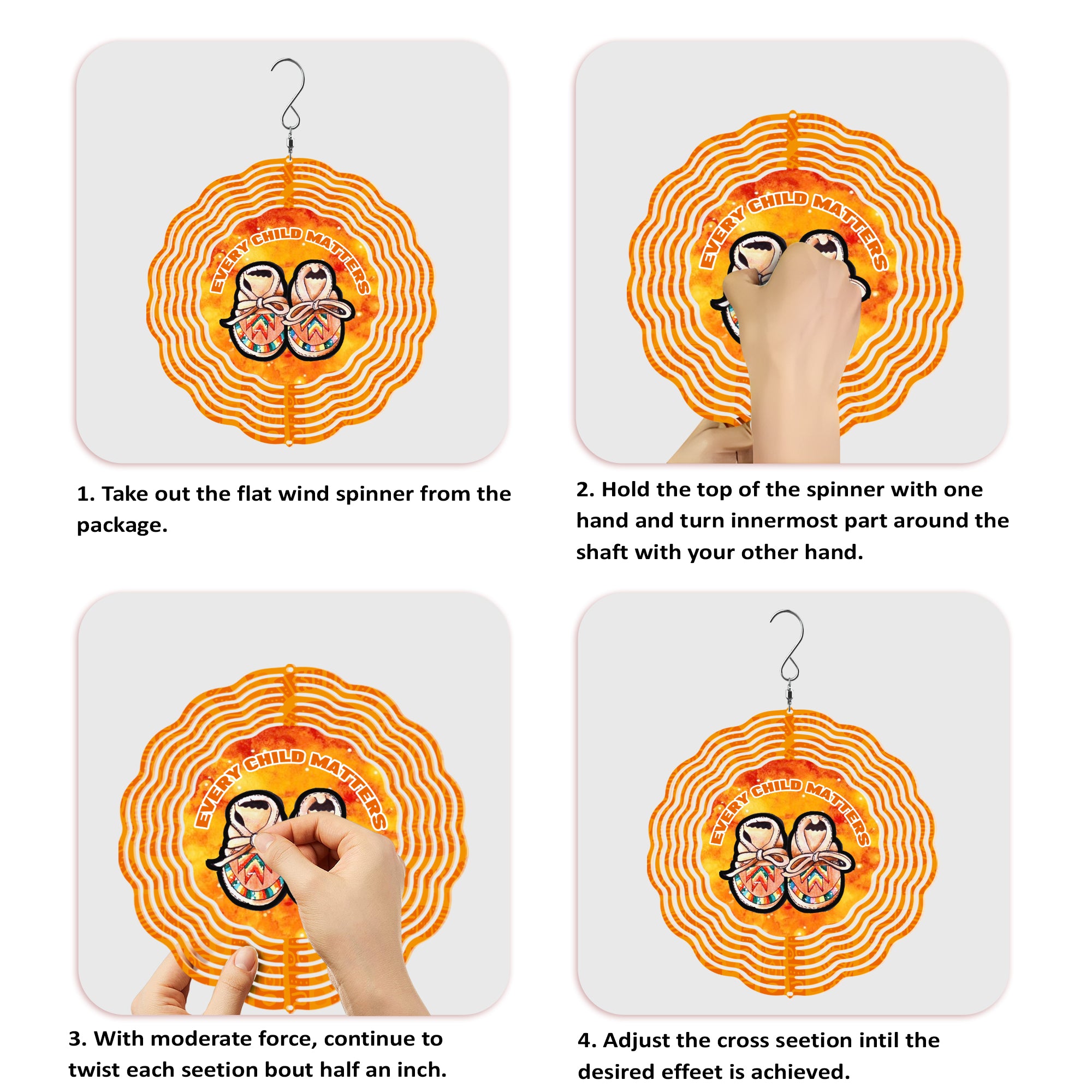 Colorful Native American Every Child Matters Wind Spinner 015