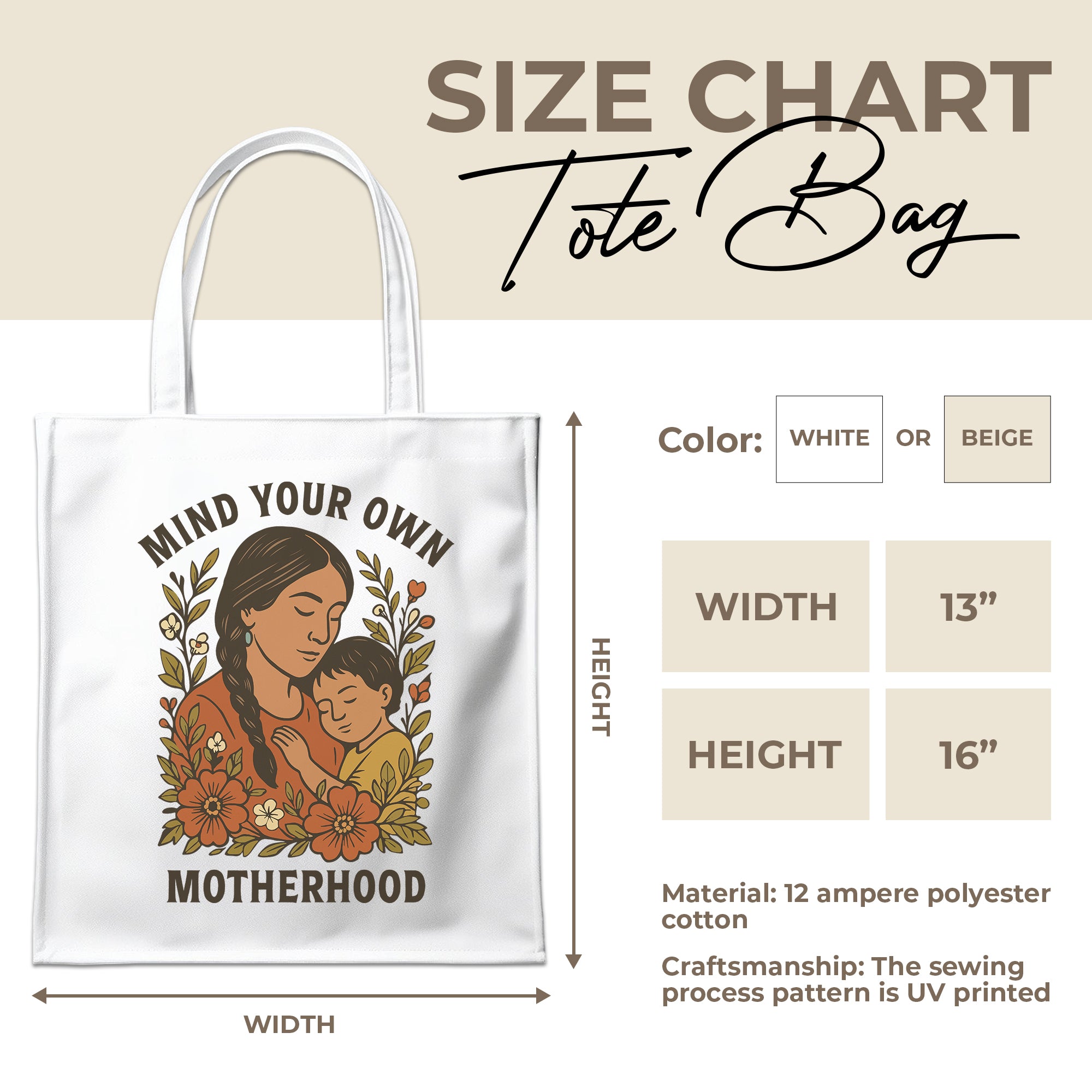 Mind Your Own Motherhood - Tote Bag Style 3