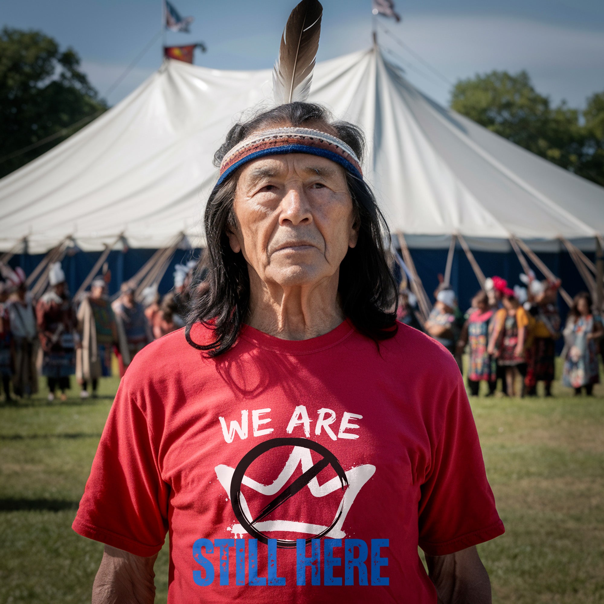 We Are Still Here - Native American Resistance Design Unisex T-shirt/T-shirt V-Neck/Hoodie/Sweatshirt