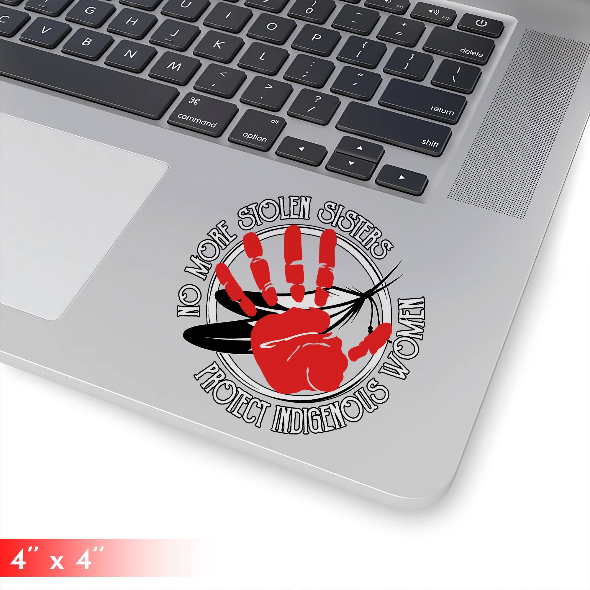 No More Stolen Sisters Red Hand Decal - Protect Indigenous Women